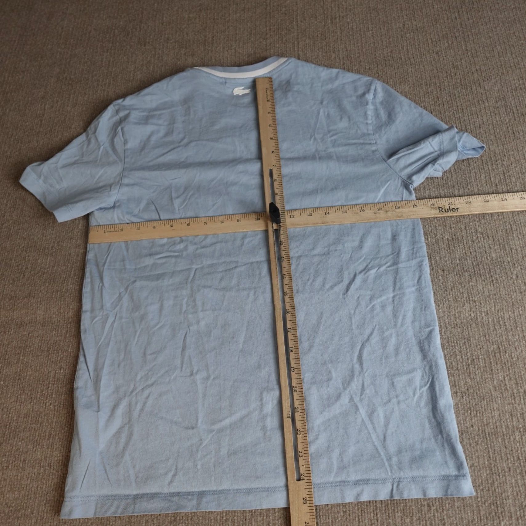 Lacoste Lacoste Shirt M Men Regular Blue Logo Croc Cotton Short Sleeve Crew Neck T-Shirt, Classic, 2020s Size US M / EU 48-50 / 2 - 4 Thumbnail