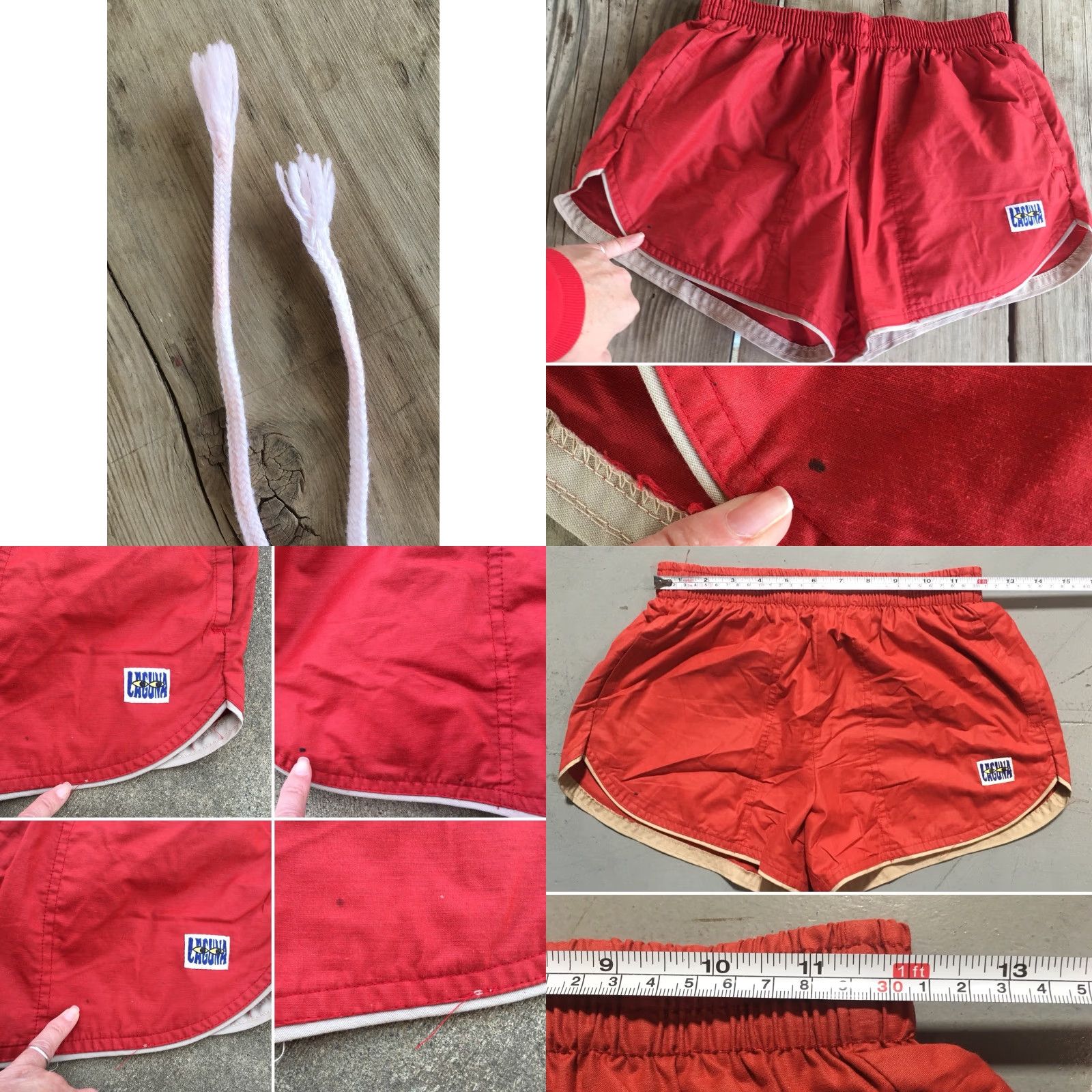 Vintage VINTAGE Laguna Swim Trunks 28-30 Red Short Shorts 70s 80s Made In USA S Men/Womens? Size US 28 / EU 44 - 8 Thumbnail