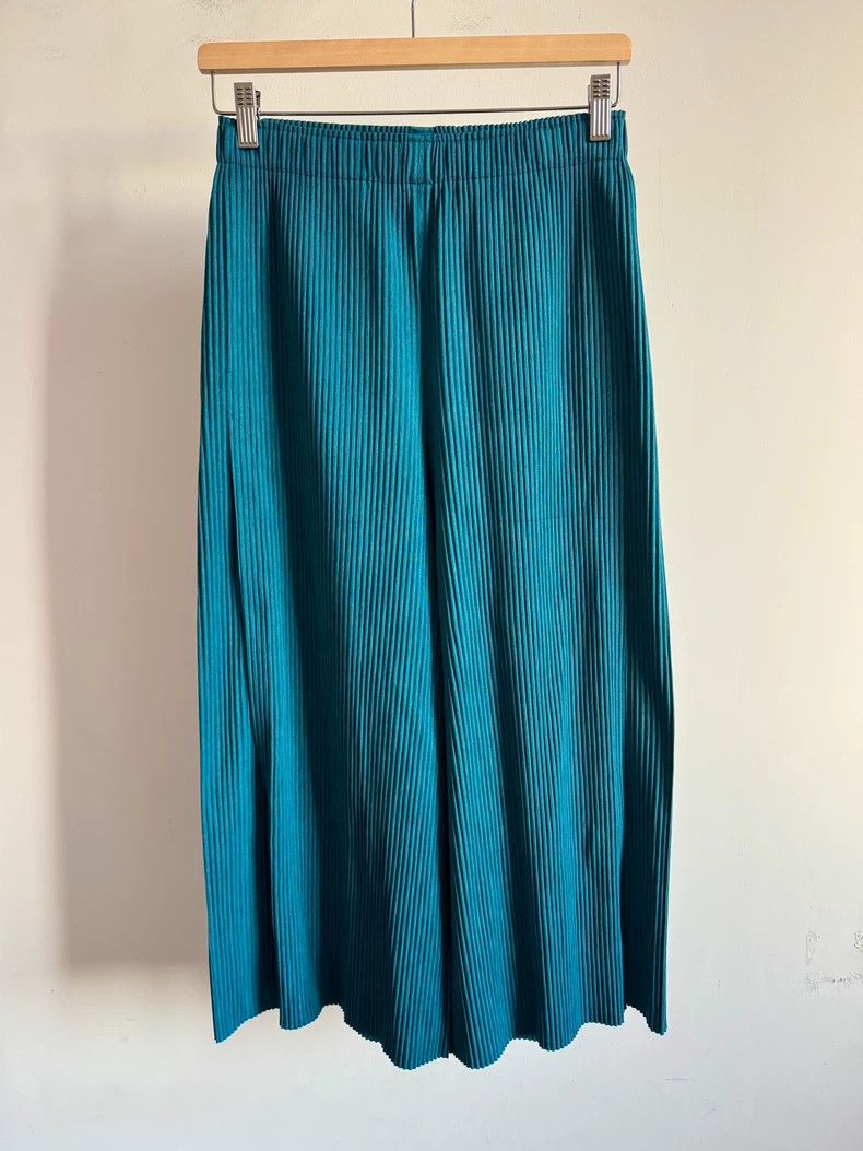 Issey Miyake issey miyake size:one size Blue-cyan trousers 2506-Nextarr Size 42" / US 20 - 1 Thumbnail