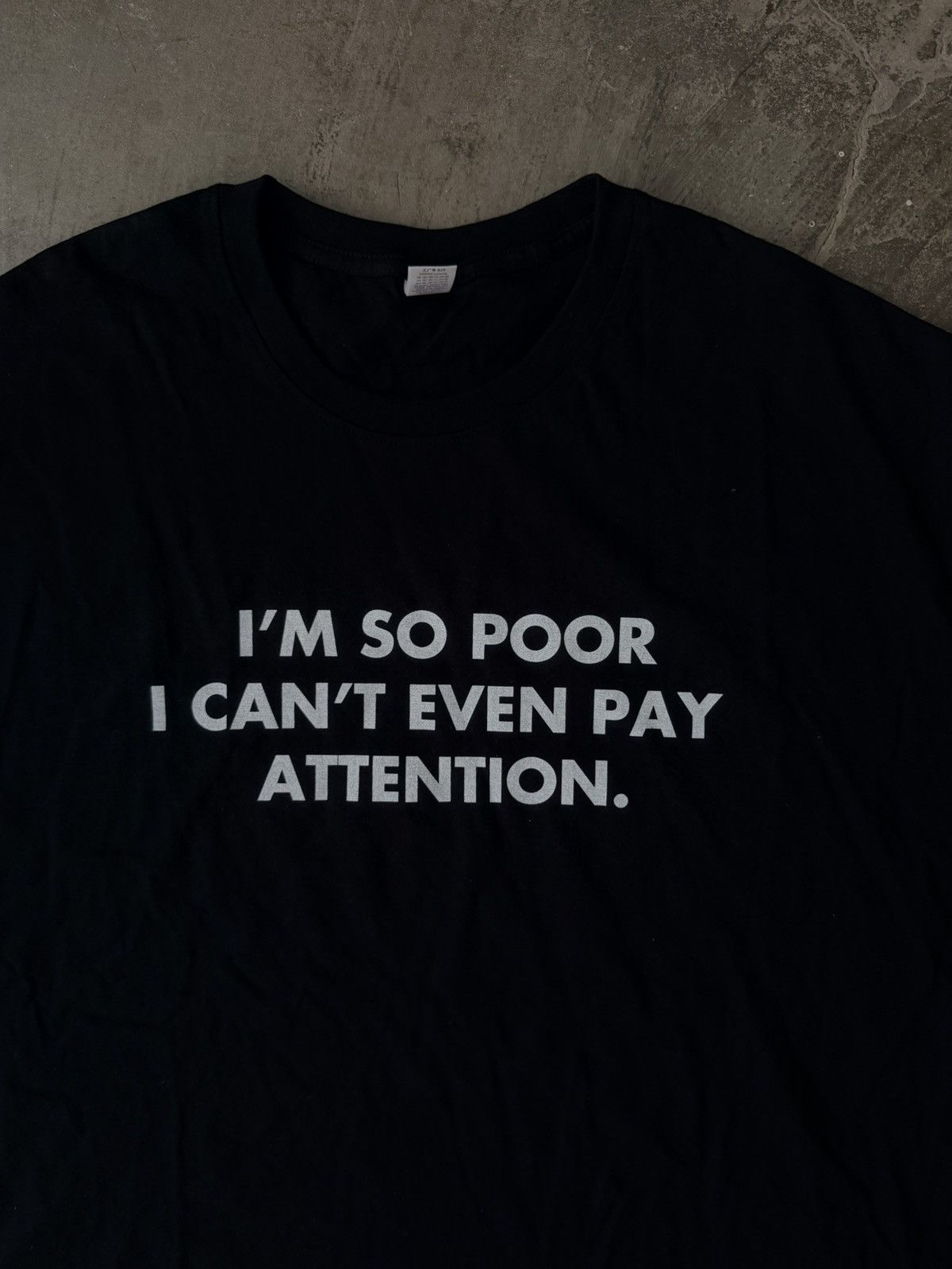 Vintage I’M SO POOR I CAN’T EVEN PAY ATTENTION Tee Balenciaga Size US XXL / EU 58 / 5 - 2 Thumbnail