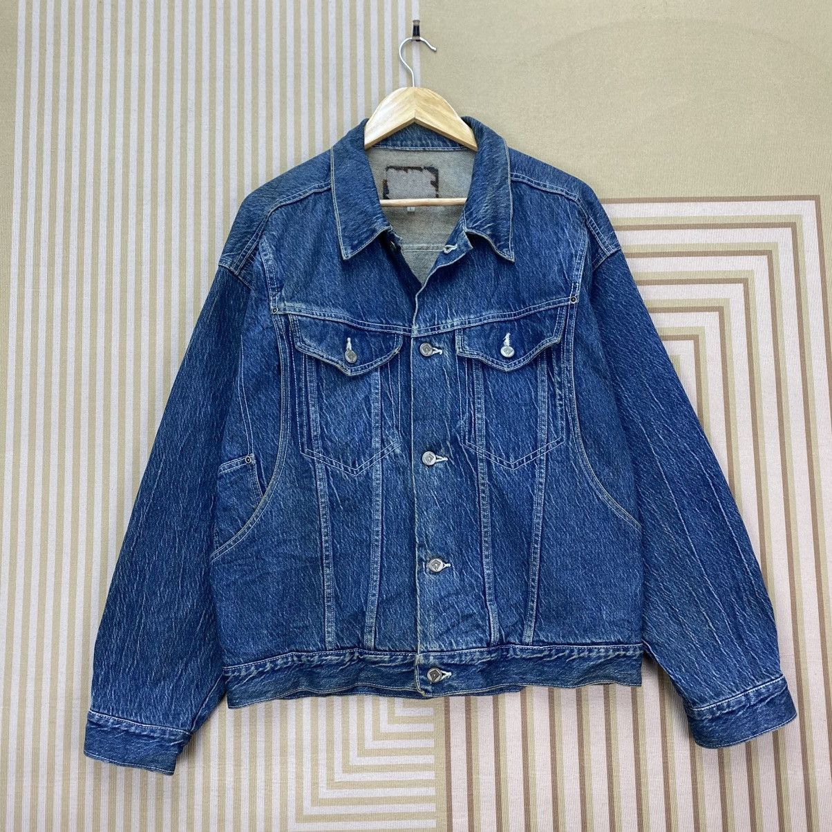 Vintage 🫶vintage blue denim trucker jacket-Denim Trucker Acid Wash Size US M / EU 48-50 / 2 - 1 Thumbnail