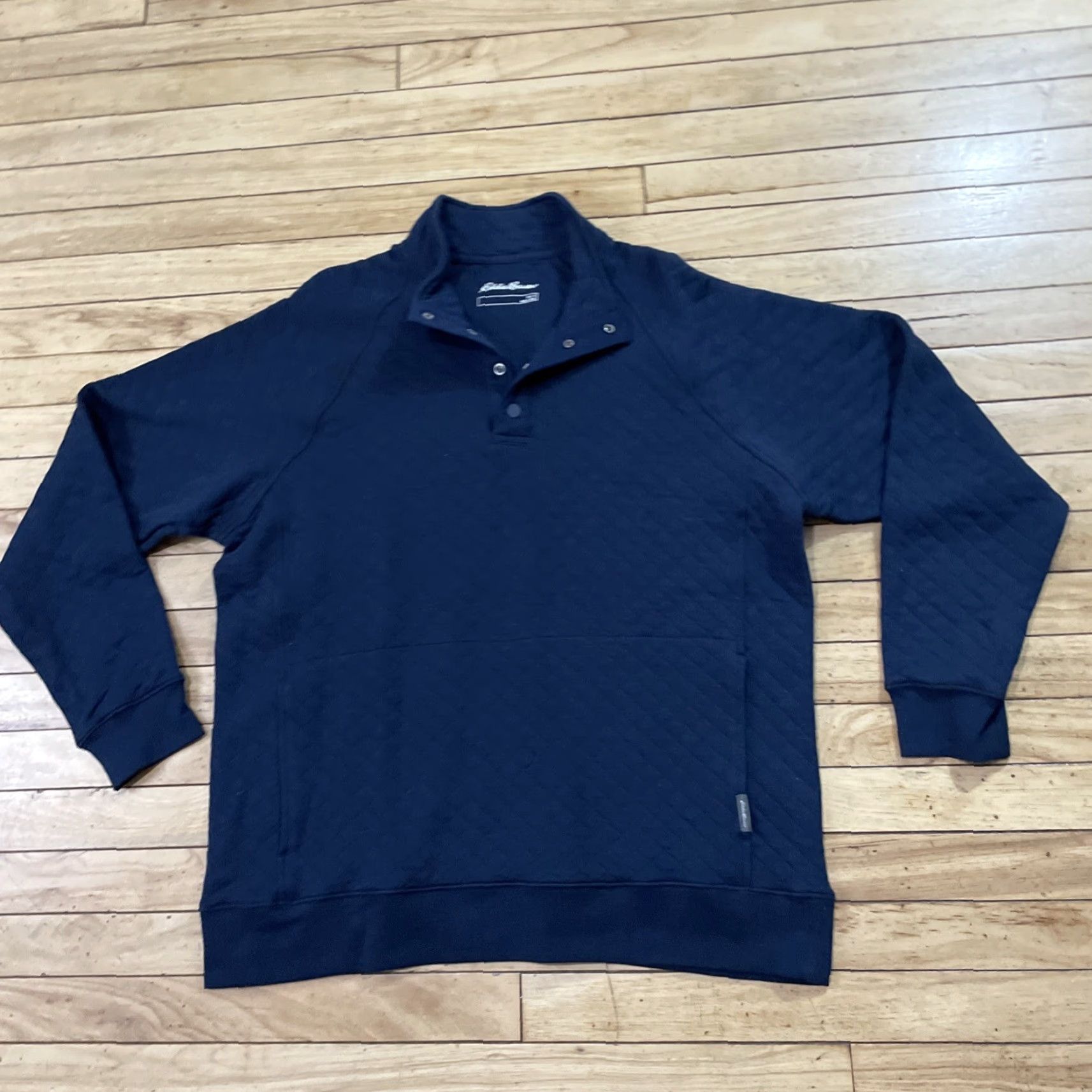 Eddie Bauer VINTAGE Eddie Bauer Mens L Jacket Snap MockNeck Navy Blue Western WorkWear Outdoors L Size US L / EU 52-54 / 3 - 3 Thumbnail