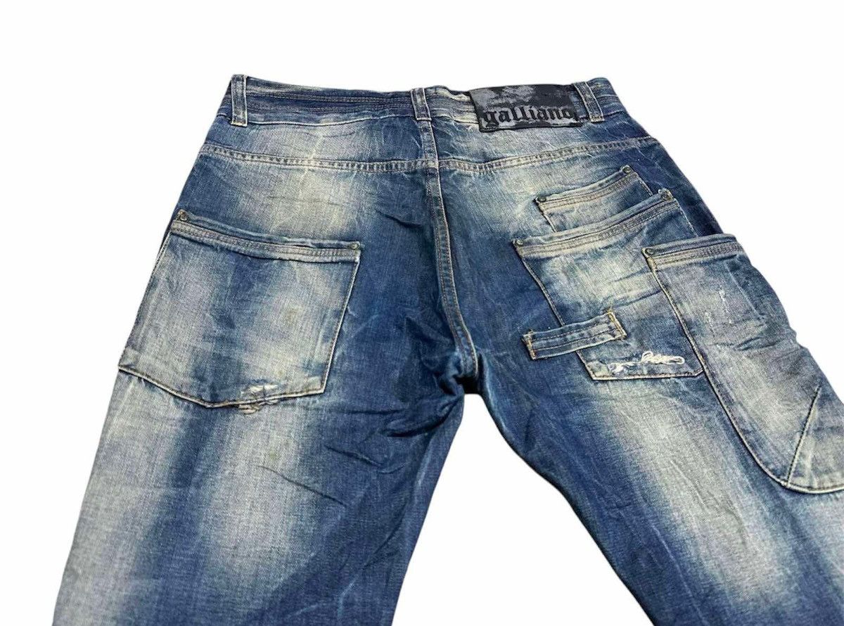 🔥Y2K Archived Galliano Gimmick Pocket Distressed Denim