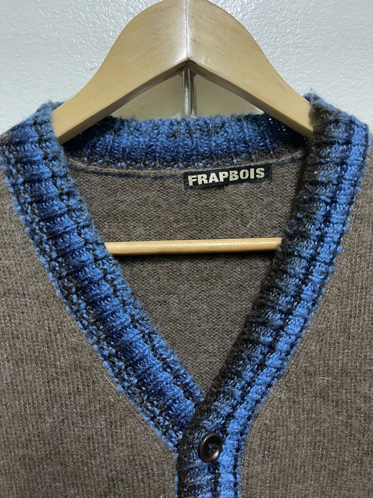 Frapbois × Issey Miyake × Japanese Brand Frapbois Bigi Sample Cardigan Knitwear Japan Size US M / EU 48-50 / 2 - 6 Thumbnail