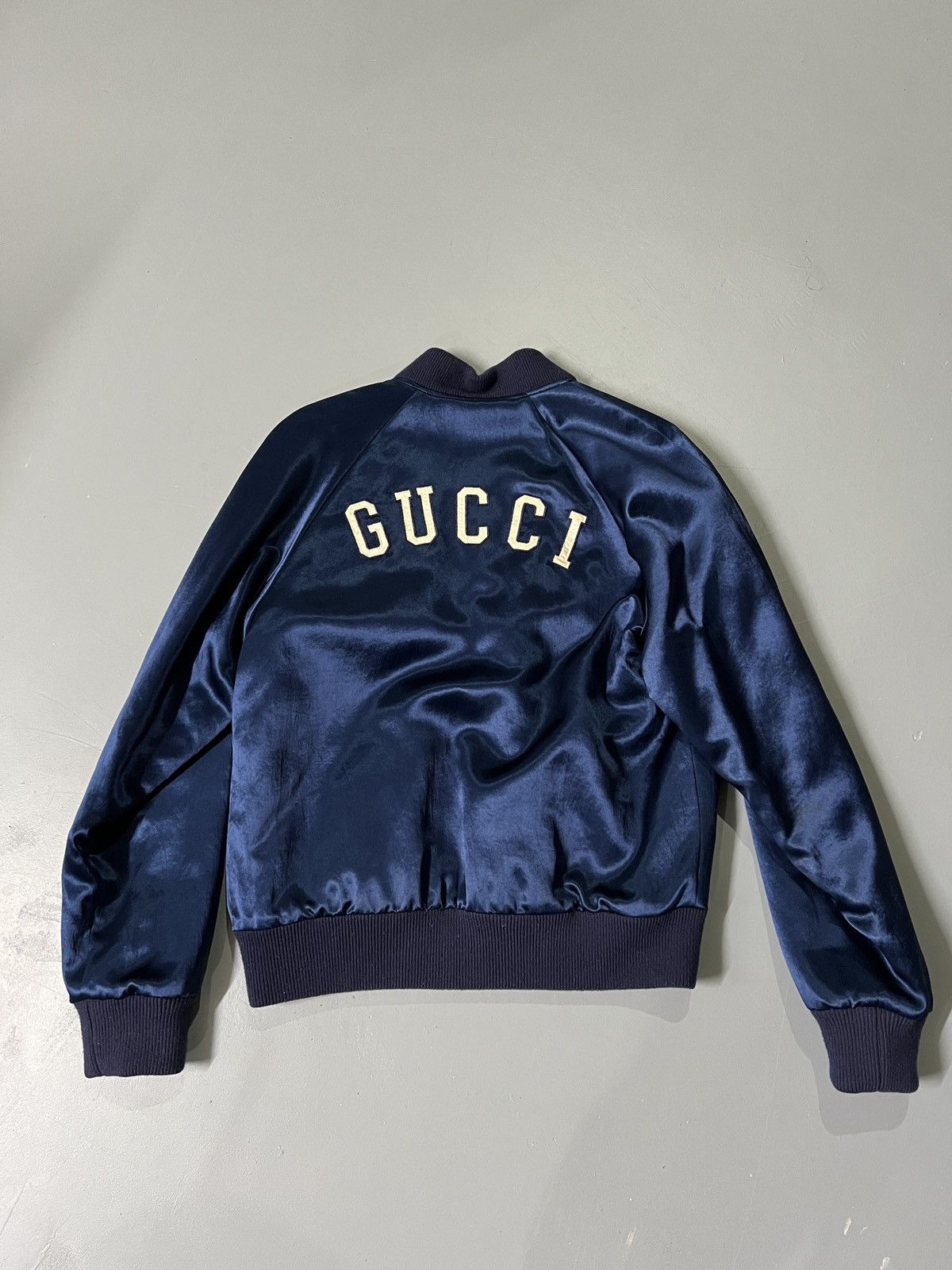 Gucci × New York Yankees Gucci NY Yankees silk bomber Size US M / EU 48-50 / 2 - 2 Thumbnail