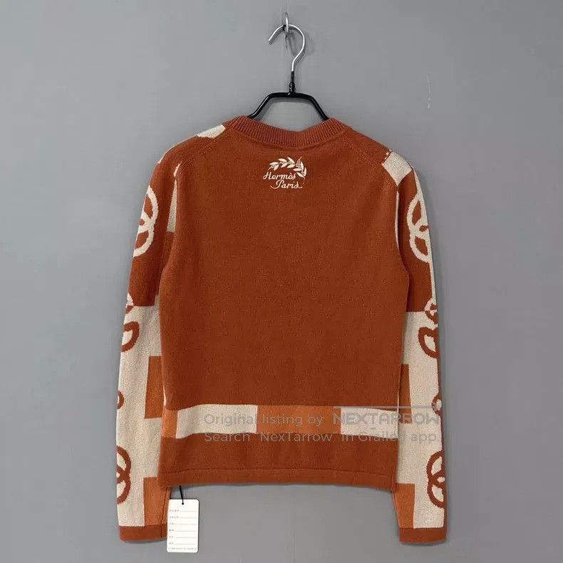 Hermes Hermes Chain Pattern Pure Cashmere Sweater Size XXS / US 00 / IT 34 - 1 Thumbnail