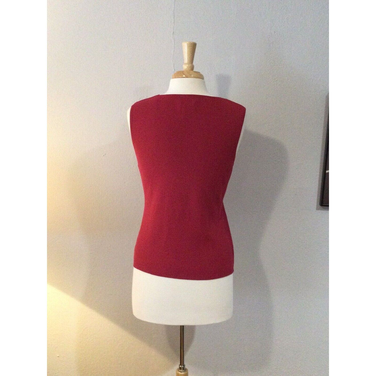 Chicos Chico's Design Red Rayon/Nylon Sleeveless Tank Top 2/L/12 Size L / US 10 / IT 46 - 5 Thumbnail