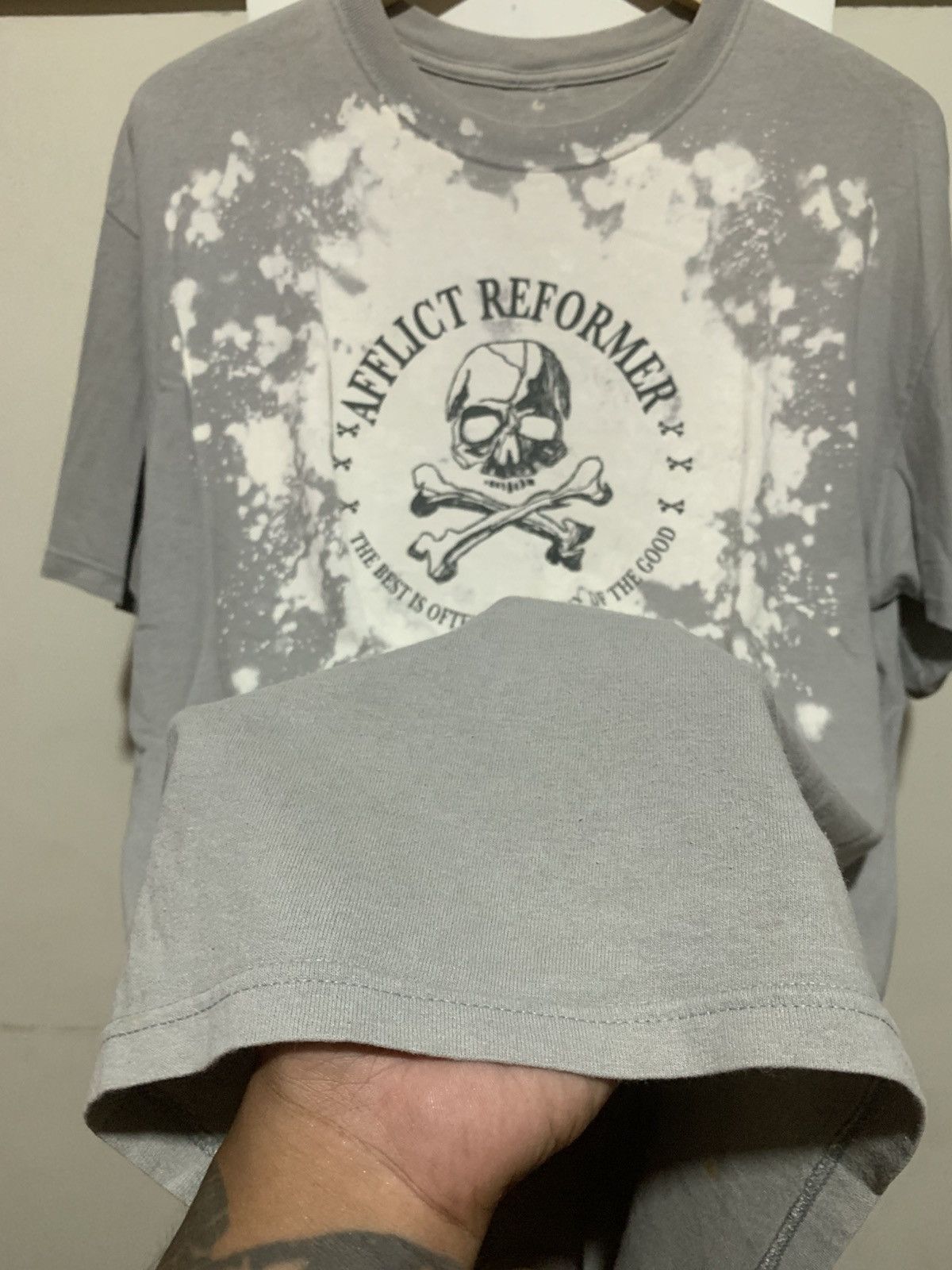 Japanese Brand Japanese Afflict Reformer Skull Poem Tie Dye Tee Shirt Size US XL / EU 56 / 4 - 4 Thumbnail