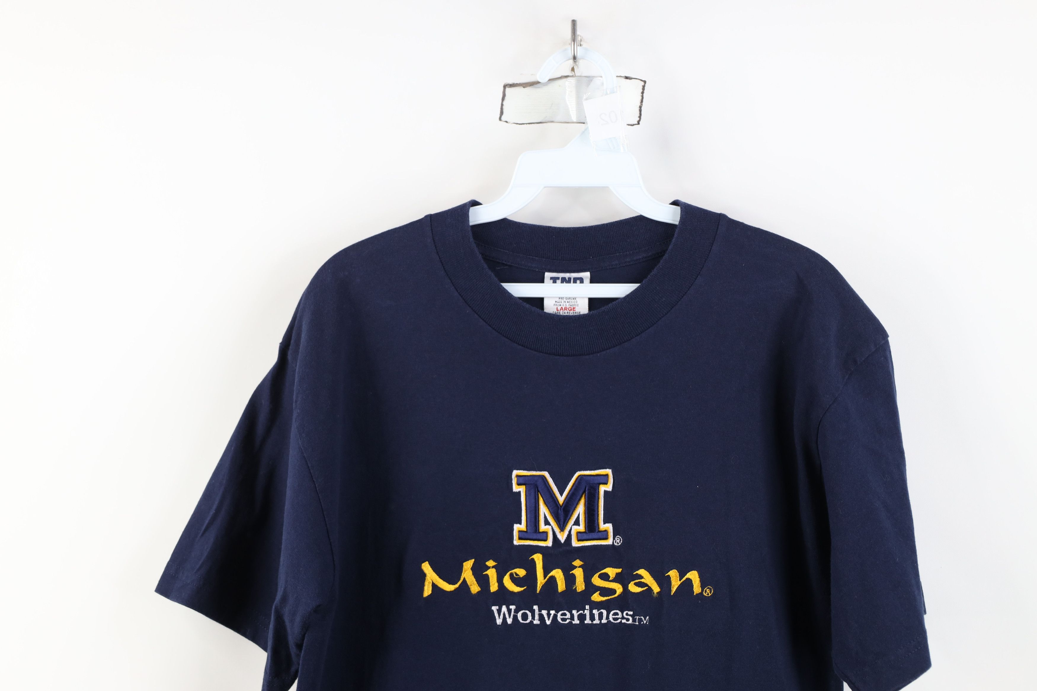 Vintage Vintage 90s Spell University of Michigan Wolverines T-Shirt Size US L / EU 52-54 / 3 - 2 Thumbnail