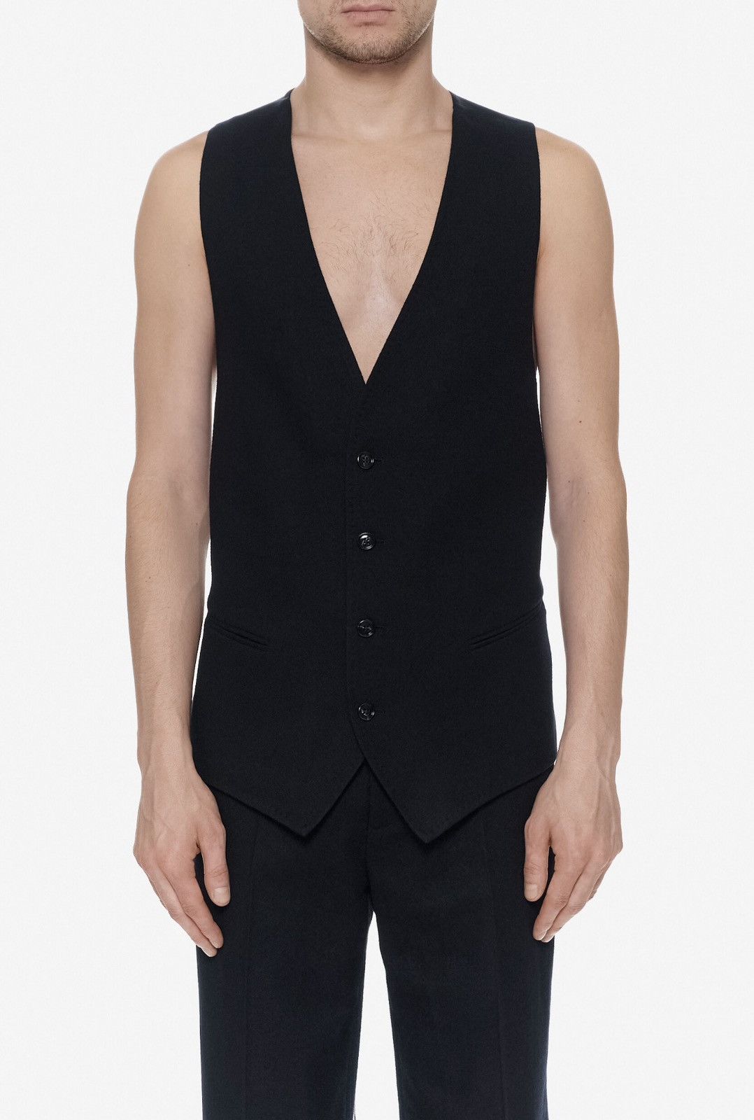 Ann Demeulemeester Ann Demeulemeester Wool Black Vest Size US L / EU 52-54 / 3 - 1 Thumbnail