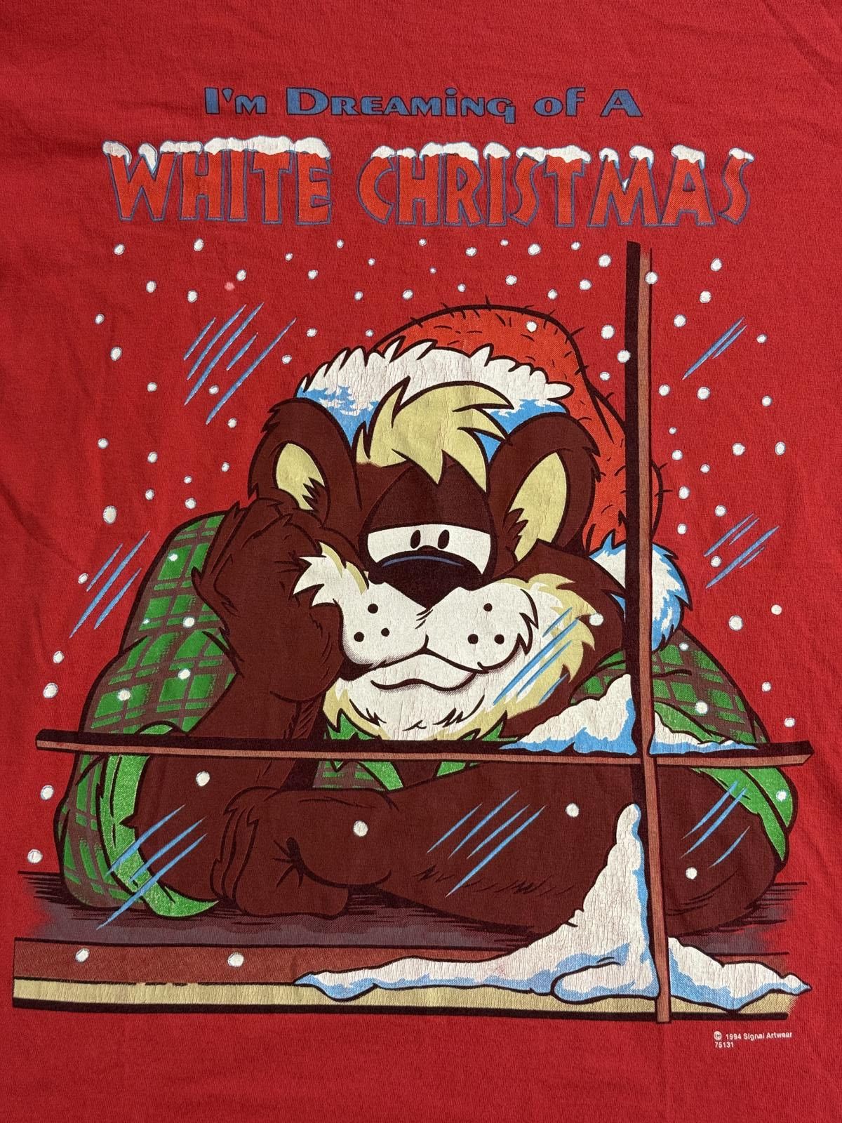 Signal Sport Vintage Taz T-shirt 1994 Tasmanian Devil White Christmas XL Size US XL / EU 56 / 4 - 3 Thumbnail