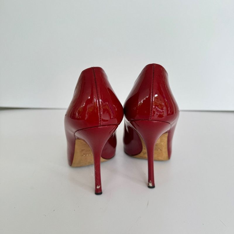 Gucci Gucci Red Patent Leather High Heels - Size US 8 / IT 38 - 3 Thumbnail