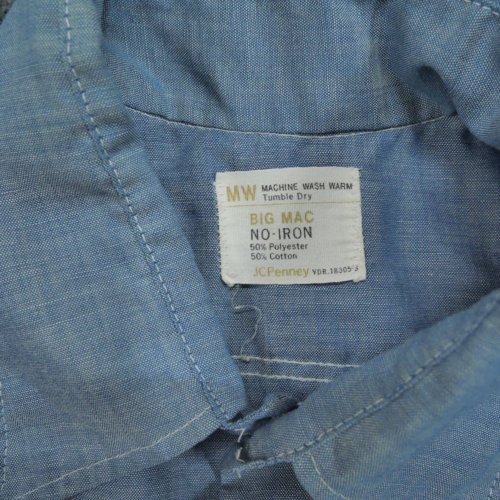 Vintage VINTAGE Big Mac Shirt Mens XL Blue Chambray Button Up Dog Puppy Art 70s Size US XL / EU 56 / 4 - 4 Thumbnail