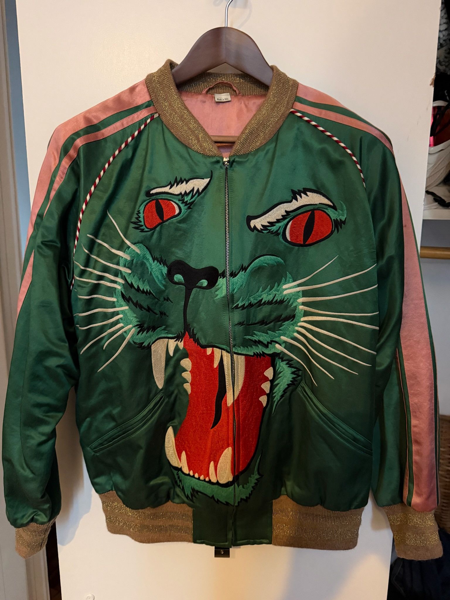 Gucci Gucci Acetate Bomber with cat motif Size US L / EU 52-54 / 3 - 1 Thumbnail