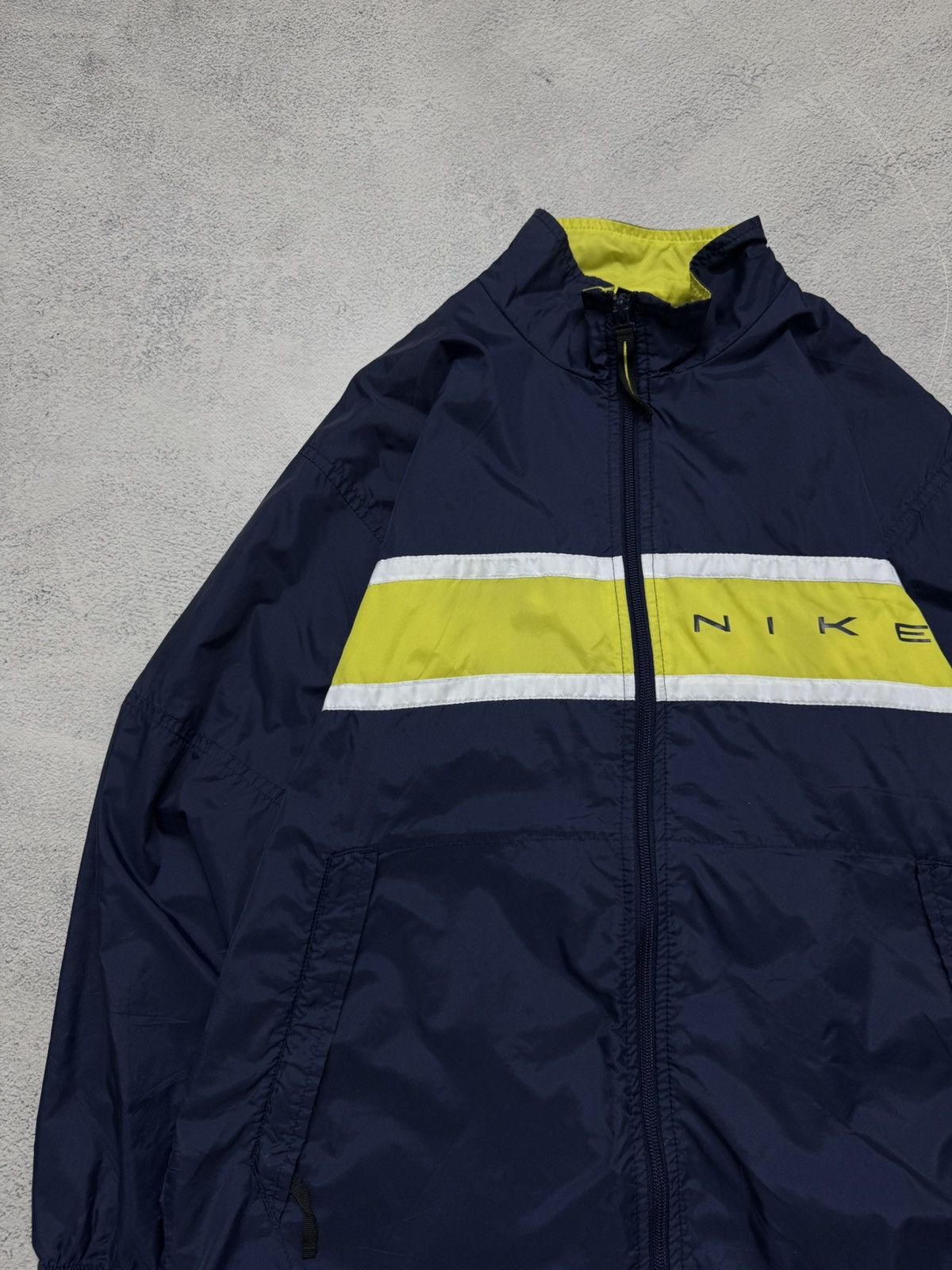 Nike 90s Nike Double Logo Vintage Y2K Oversized Nylon Jacket Size US S / EU 44-46 / 1 - 8 Thumbnail
