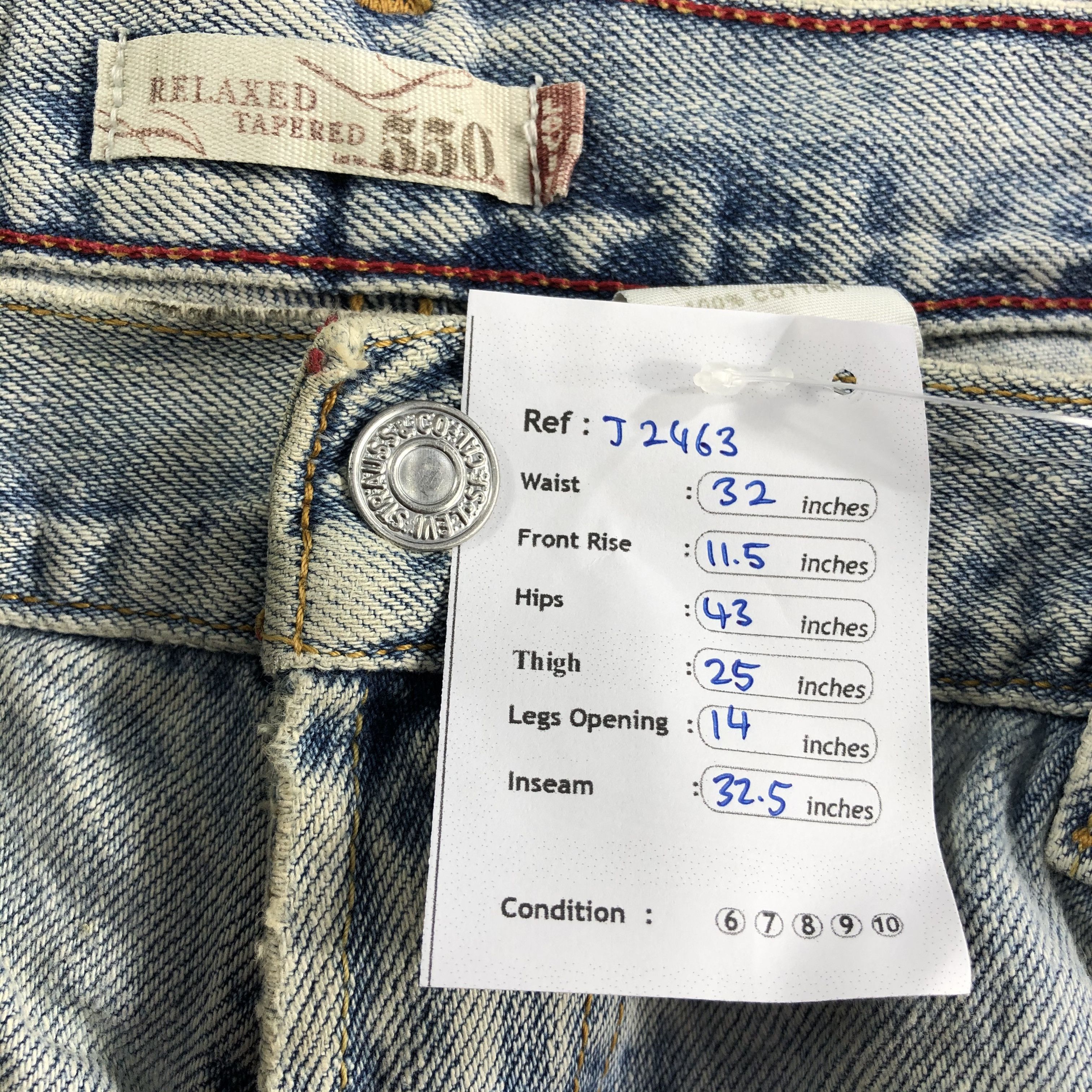 Levi's Vintage Light Wash Levis 550 Jeans-J2463 Size US 32 / EU 48 - 12 Thumbnail