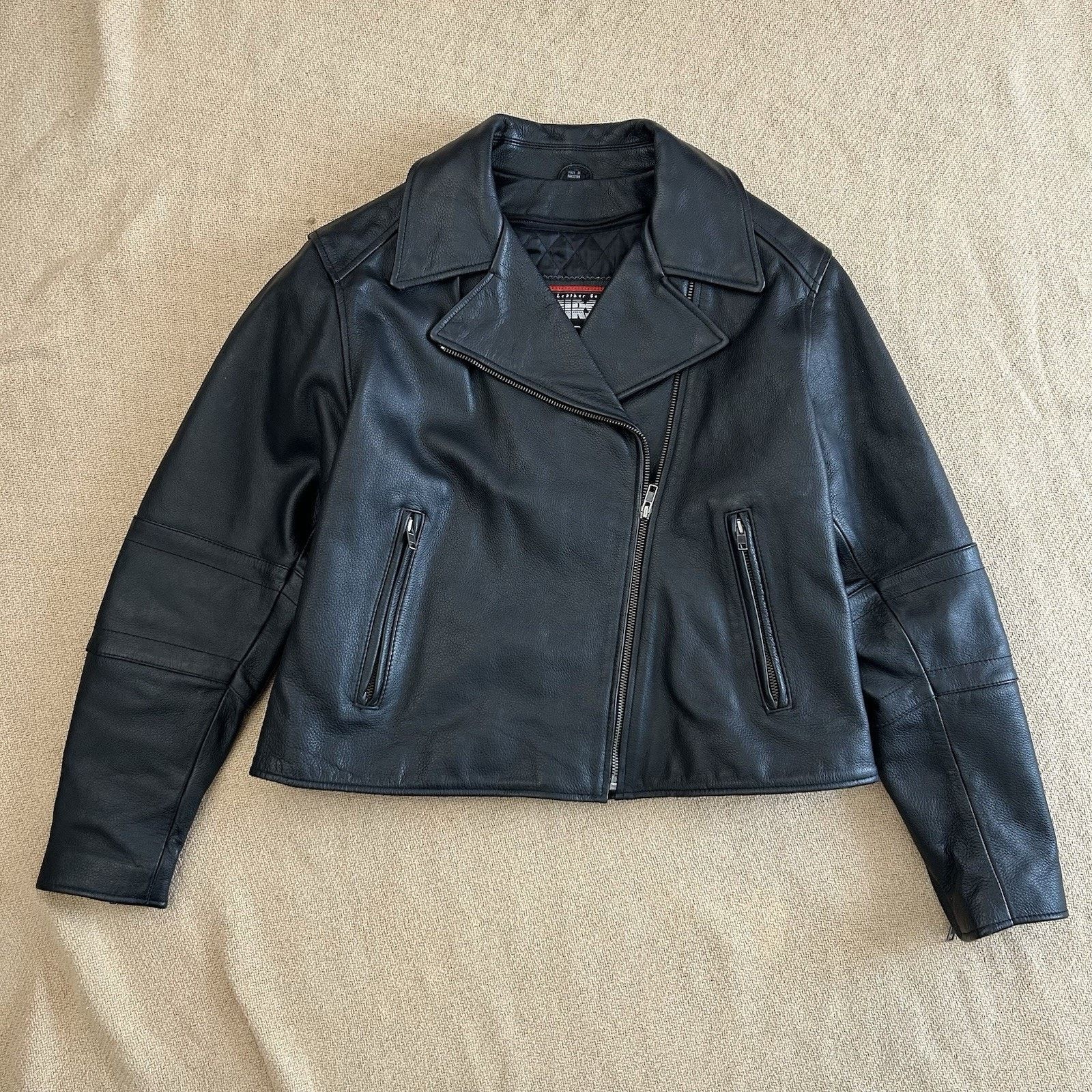 FirstGear × Vintage Leather Motorcycle Cropped Riding Jacket With Liner Size XL / US 12-14 / IT 48-50 - 1 Thumbnail