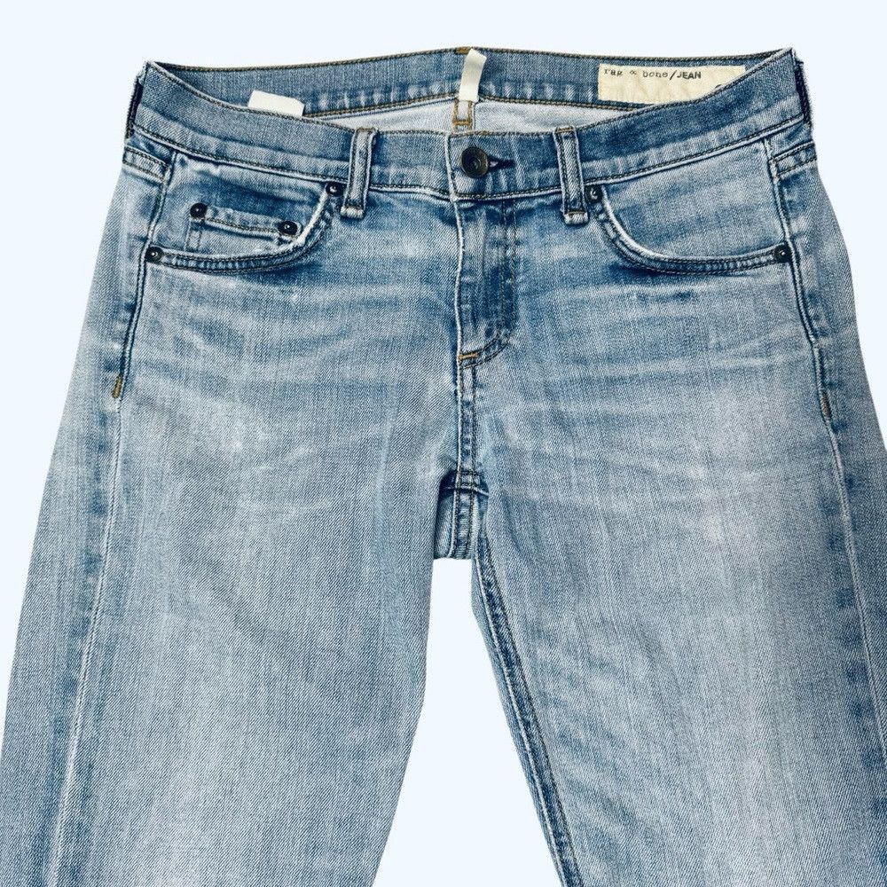Rag & Bone Rag & Bone Dre Straight Leg Distressed Jeans In Langside Si Size 25" / US 0 / IT 36 - 3 Thumbnail