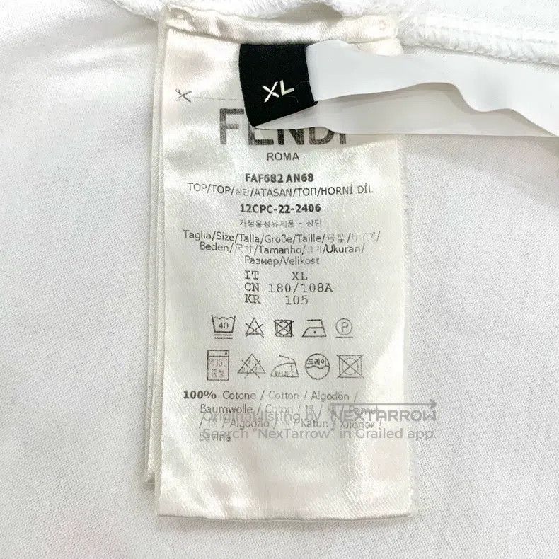 Fendi Fendi White monogram cotton round neck short-sleeve T-shir Size US XL / EU 56 / 4 - 6 Thumbnail