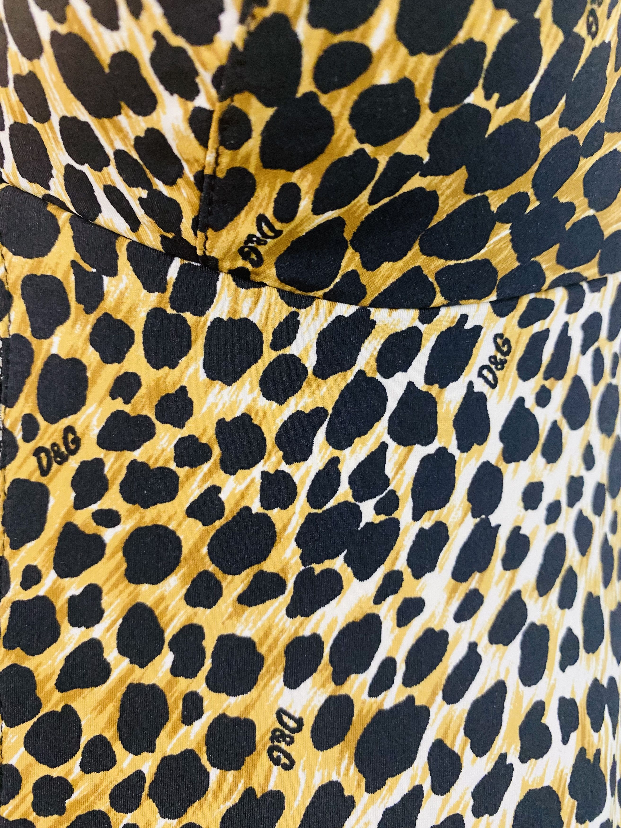 Dolce & Gabbana Dolce & Gabbana Leopard Lace D&G Animal Print Top Size M / US 6-8 / IT 42-44 - 9 Thumbnail