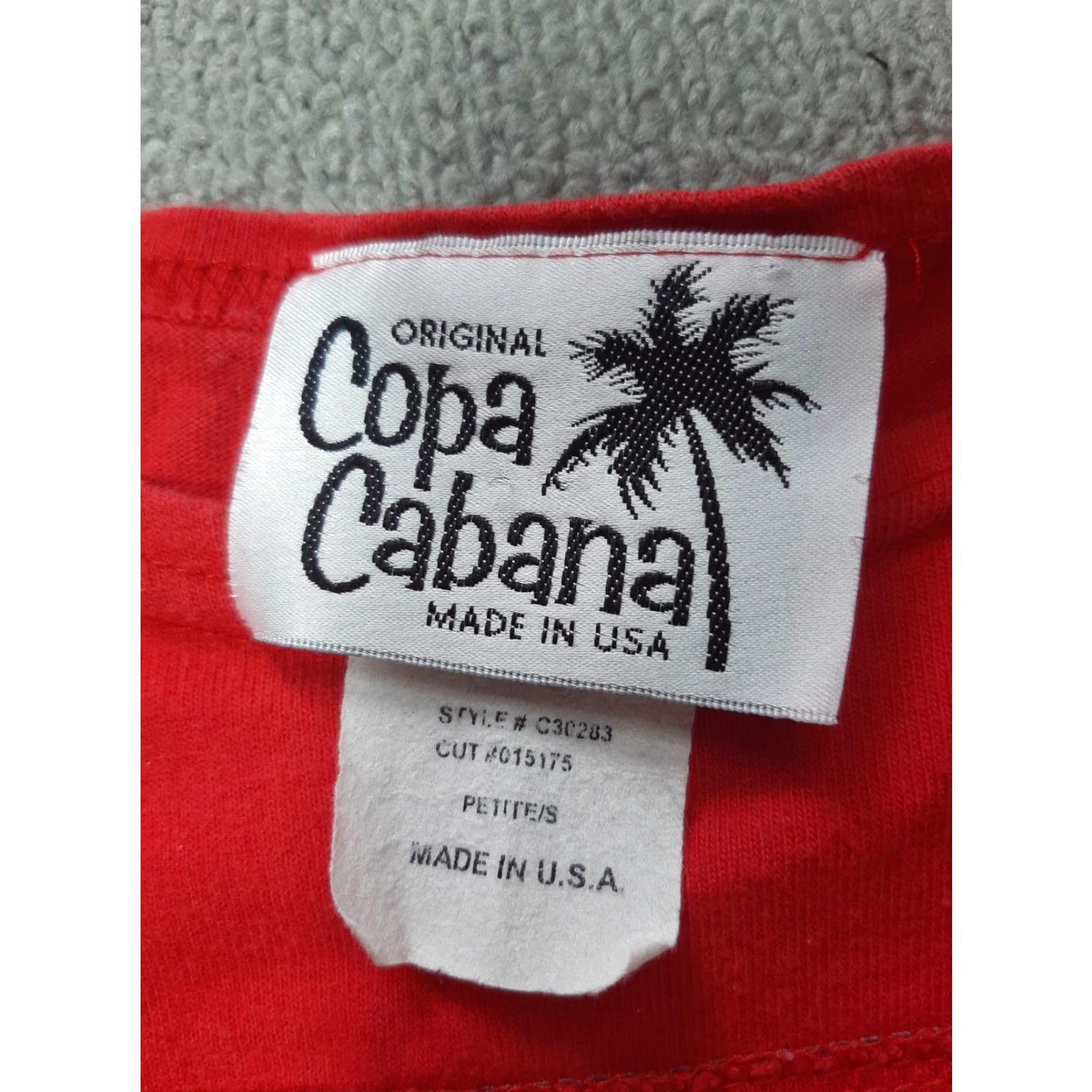 Vintage VINTAGE Copa Cabana Dress Womens Petite Small S Red Floral Short Sleeve USA Made Size 28" / US 6 / IT 42 - 3 Thumbnail