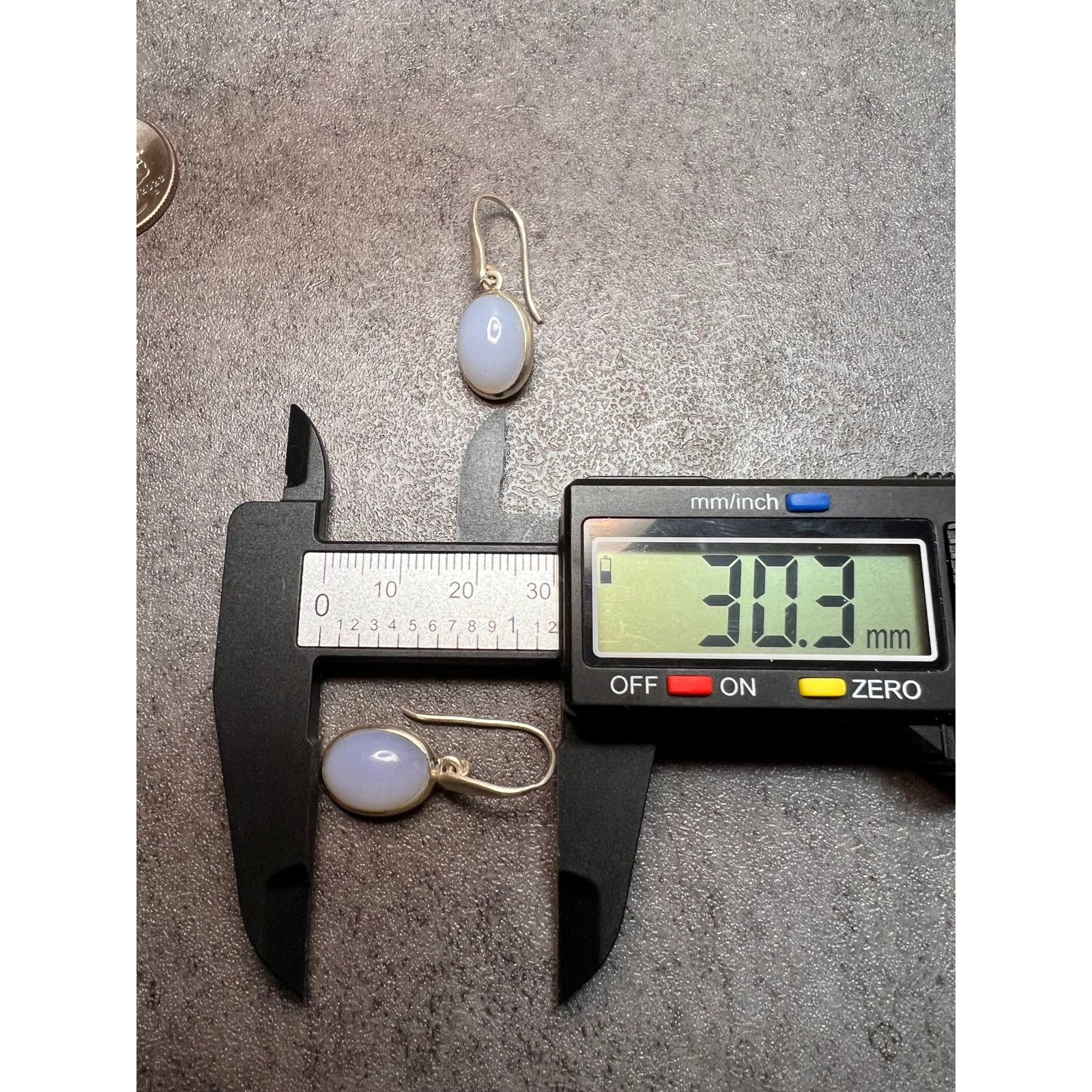 Other NEW Blue chalcedony sterling silver drop earrings 4.85 grams Size ONE SIZE - 6 Thumbnail