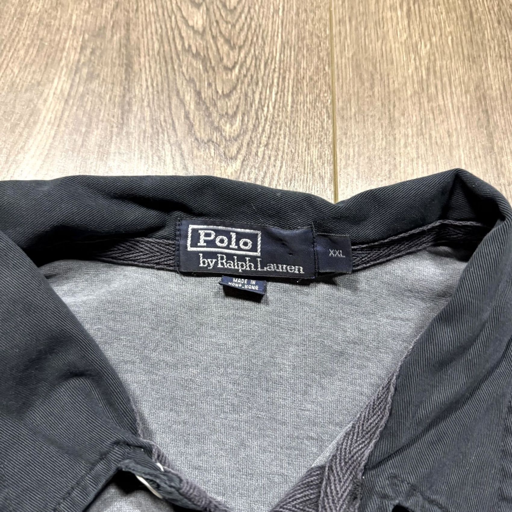Polo Ralph Lauren VINTAGE Polo by Ralph Lauren Rugby Shirt 2XL Gray Collar Long Sleeve Polo Shirt Mens Size US XXL / EU 58 / 5 - 5 Thumbnail