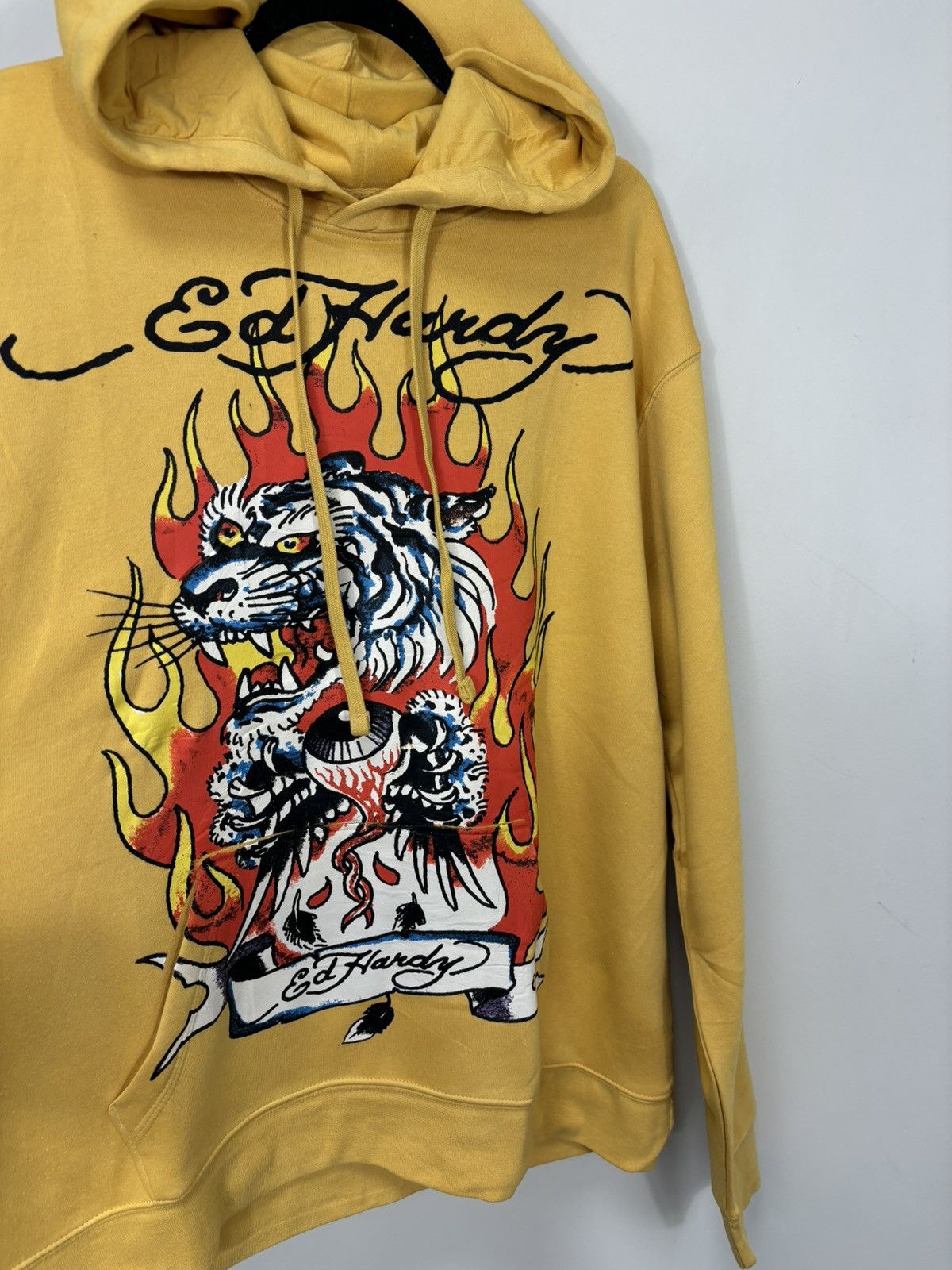 Christian Audigier Ed Hardy Tattoo Tiger Fire Y2K Logo NEW Hype Hoodie Size US XL / EU 56 / 4 - 4 Thumbnail