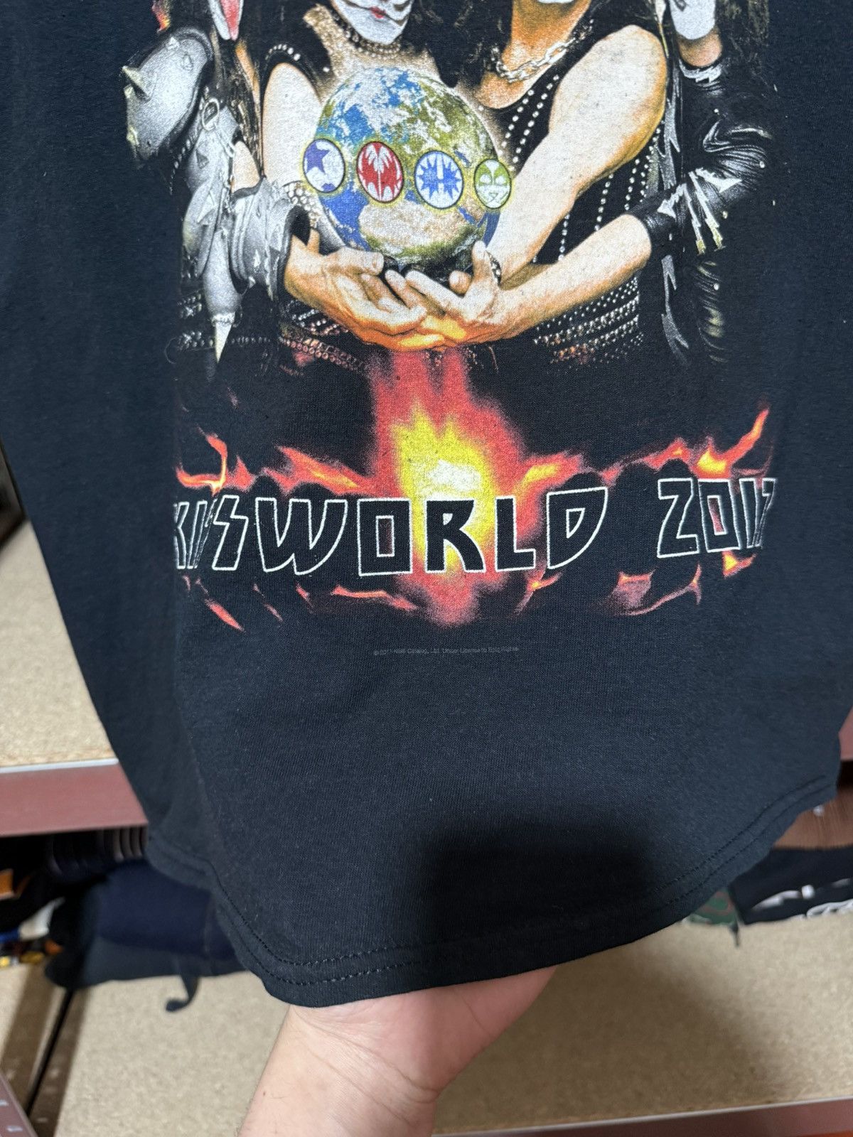 Band Tees × Vintage Vintage Kiss World Tour 2017 Rock Band Retro T-Shirt Y2K Size US L / EU 52-54 / 3 - 5 Thumbnail