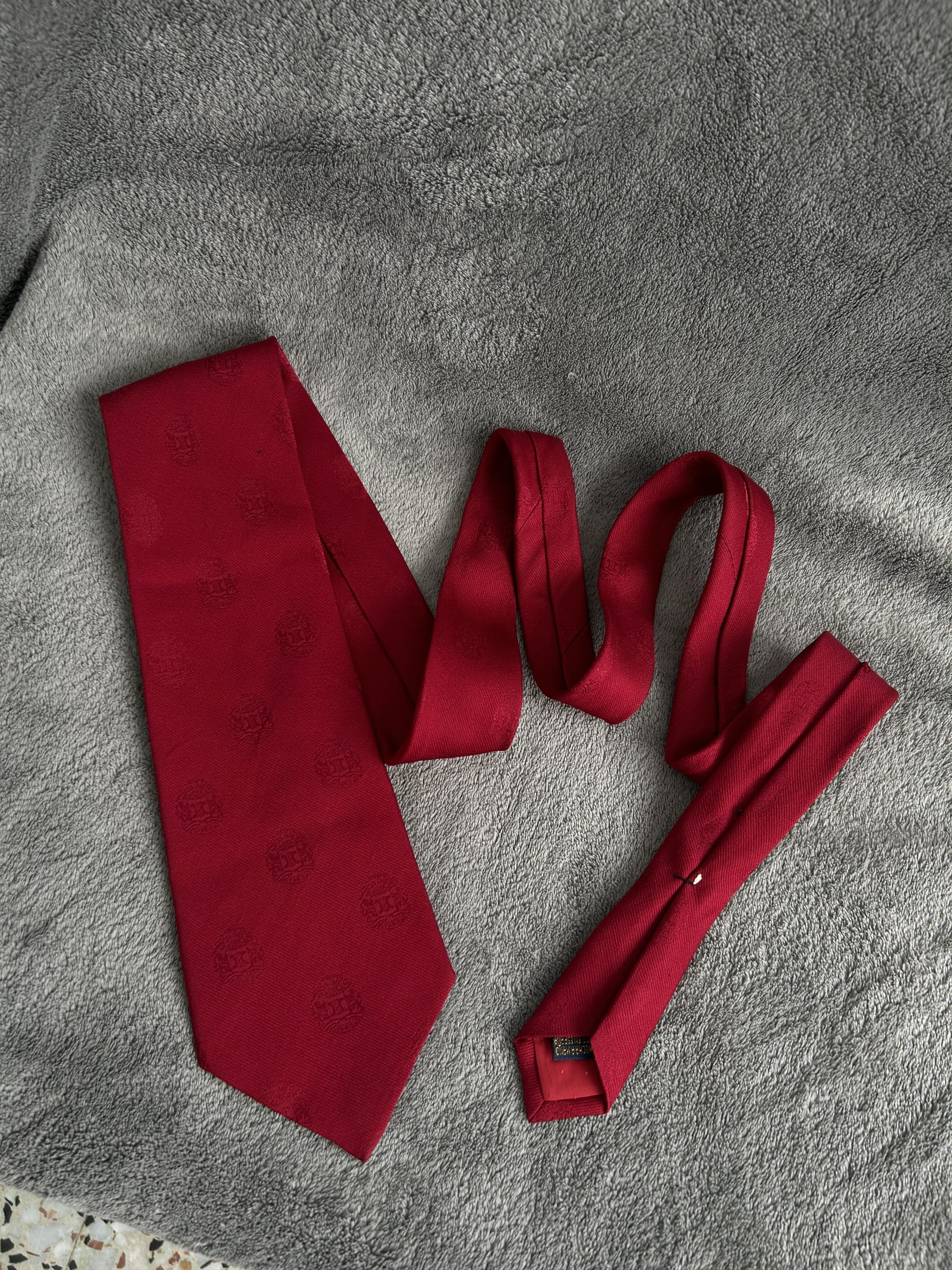 Celine Celine Paris Vintage Red Silk Tie Size ONE SIZE - 1 Thumbnail