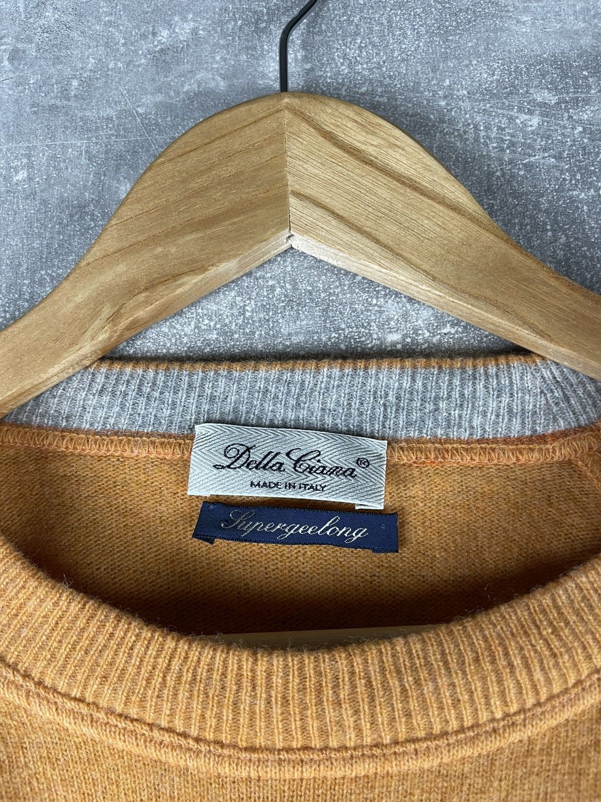 Other Della Ciana Supergeelong Merino Wool Sweater Camel Brown Size US L / EU 52-54 / 3 - 9 Thumbnail
