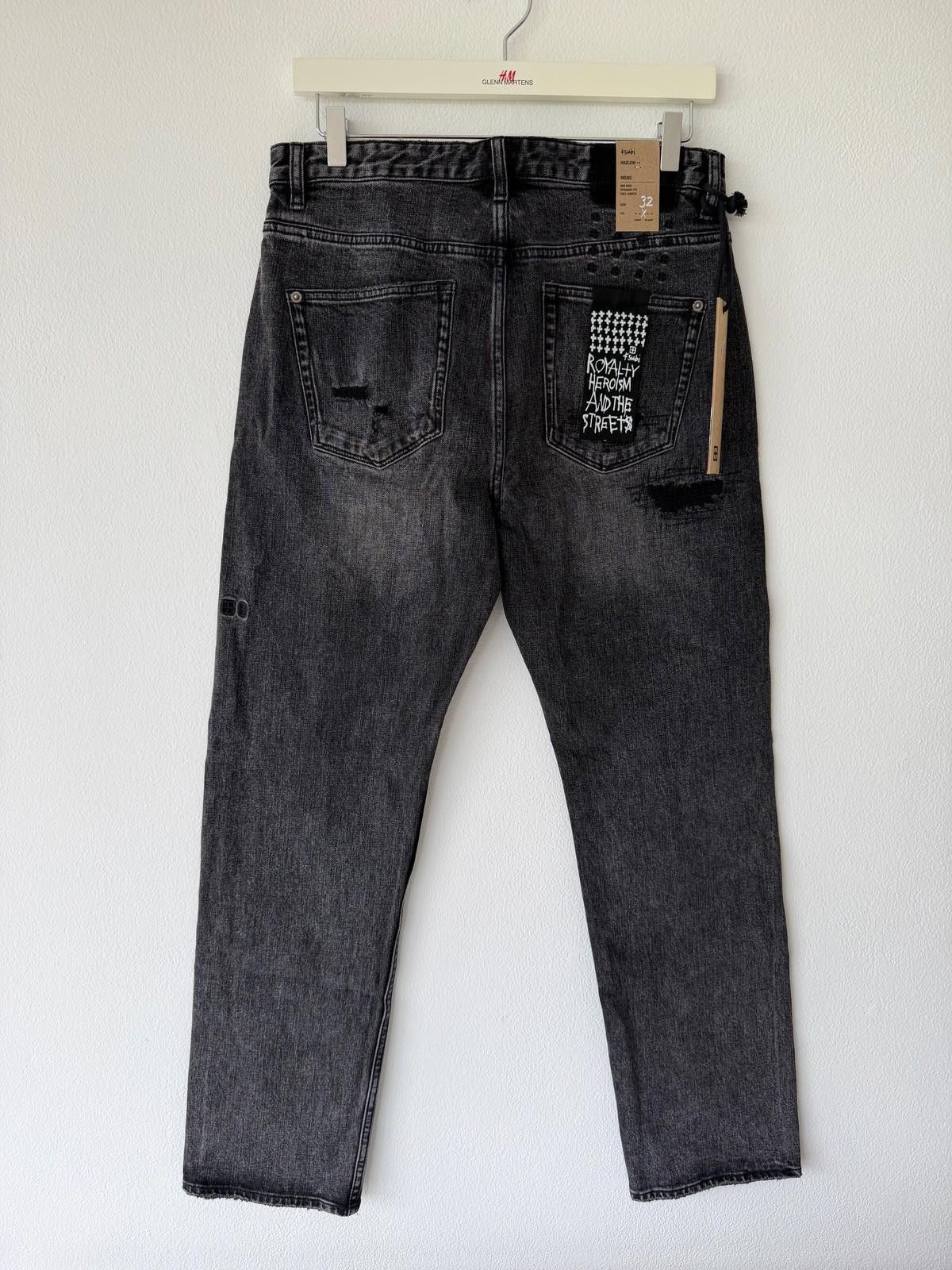 new Ksubi mens jeans hazlow selvedge replika black grey 32