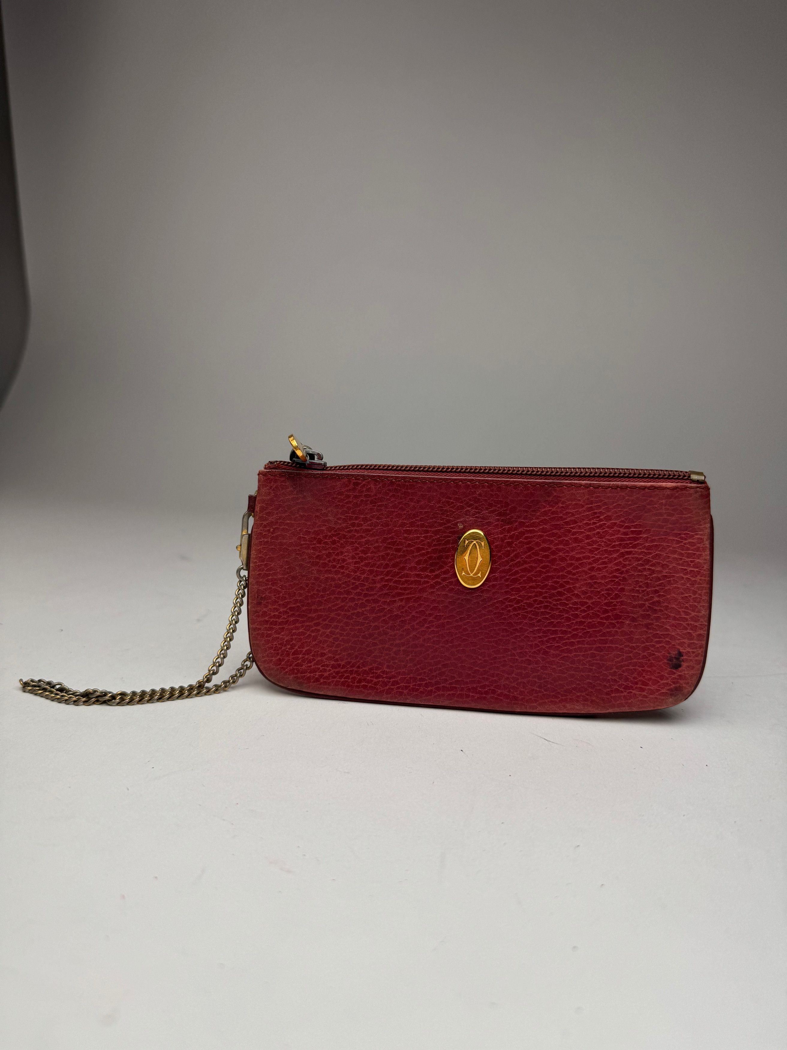 Cartier Vintage Leather Card Holder Burgundy Size ONE SIZE - 1 Thumbnail