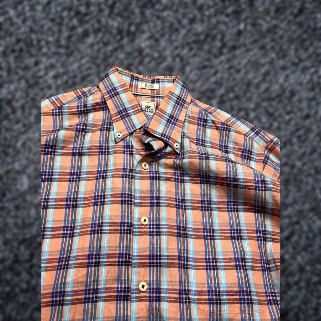 Peter Millar Peter Millar Shirt Mens Medium Button-Down Plaid Long Sleeve Cotton Size US M / EU 48-50 / 2 - 1 Thumbnail