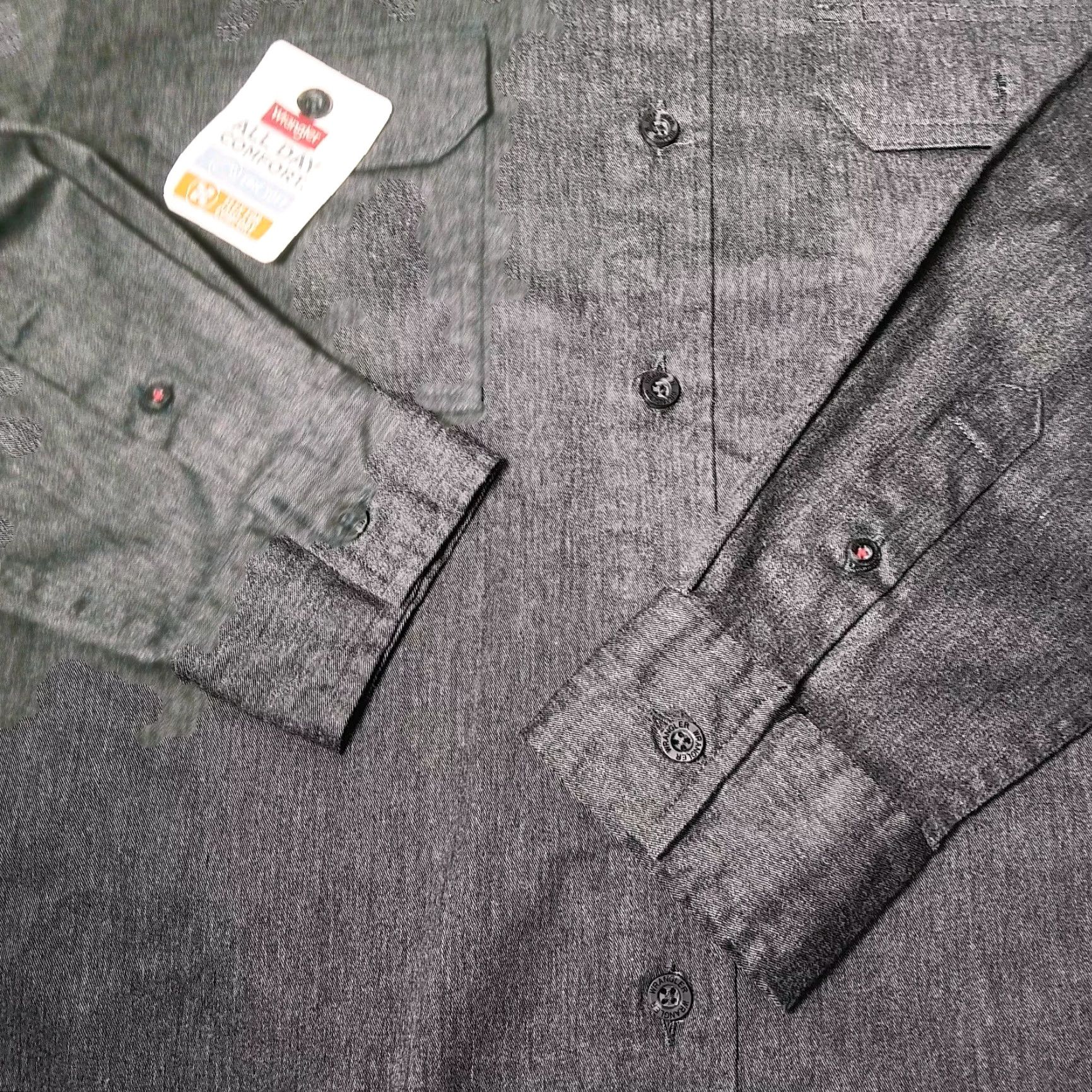Wrangler VINTAGE Wrangler Work Shirt Men Medium Gray Long Sleeve Button-Up Collared Casual Fall Winter Size US M / EU 48-50 / 2 - 5 Thumbnail