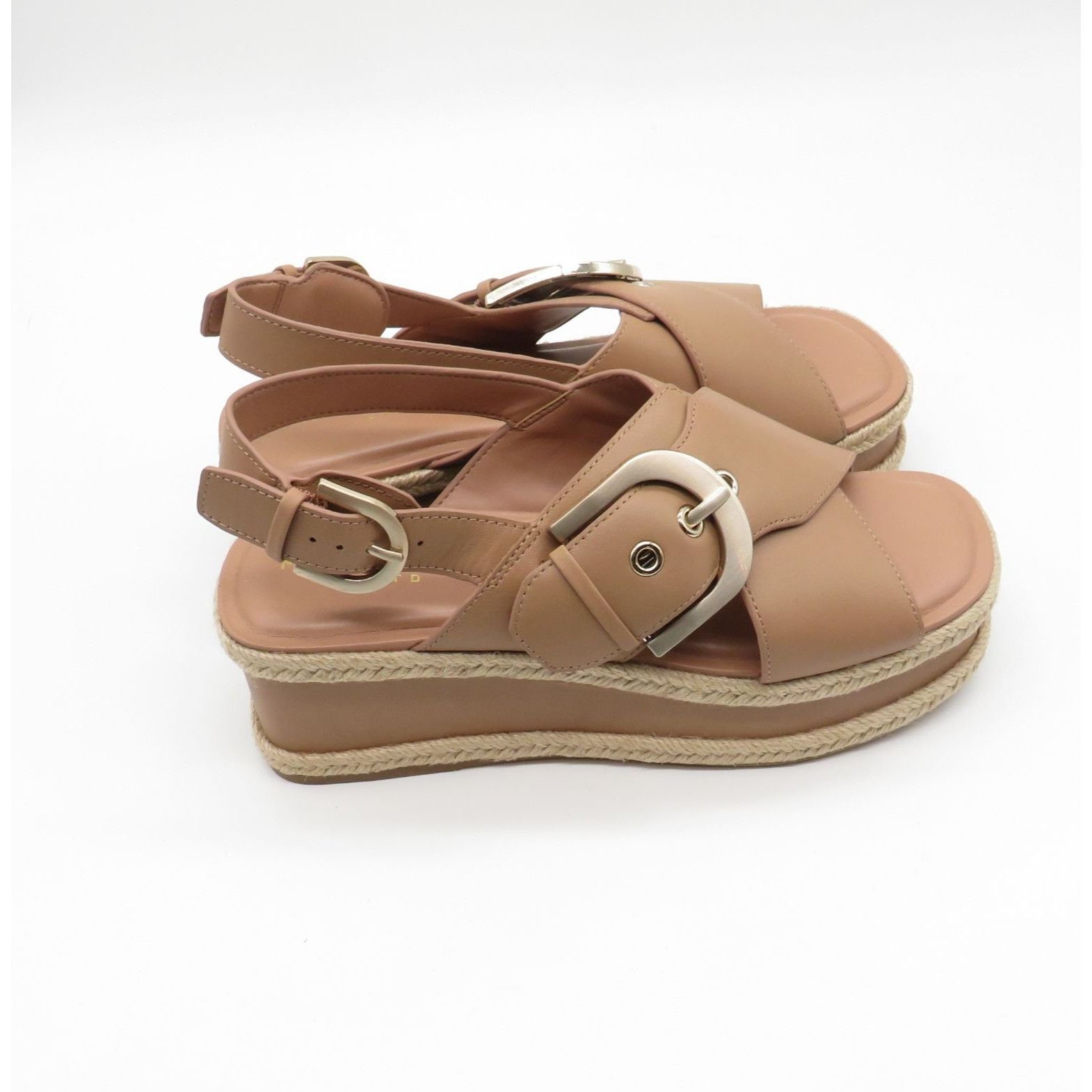 Other Marc Fisher Women's Espadrille Sandals Tan Faux Leather Adju Size US 7 / IT 37 - 7 Thumbnail