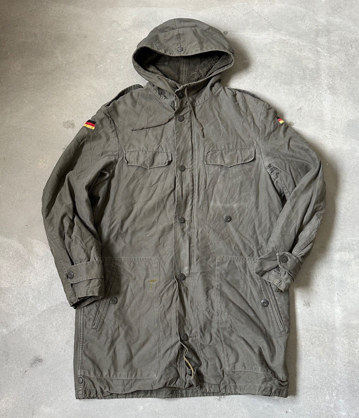 GmbH VINTAGE GERMANY ARMY MILITARY HEAVY JACKET Size US L / EU 52-54 / 3 - 1 Thumbnail