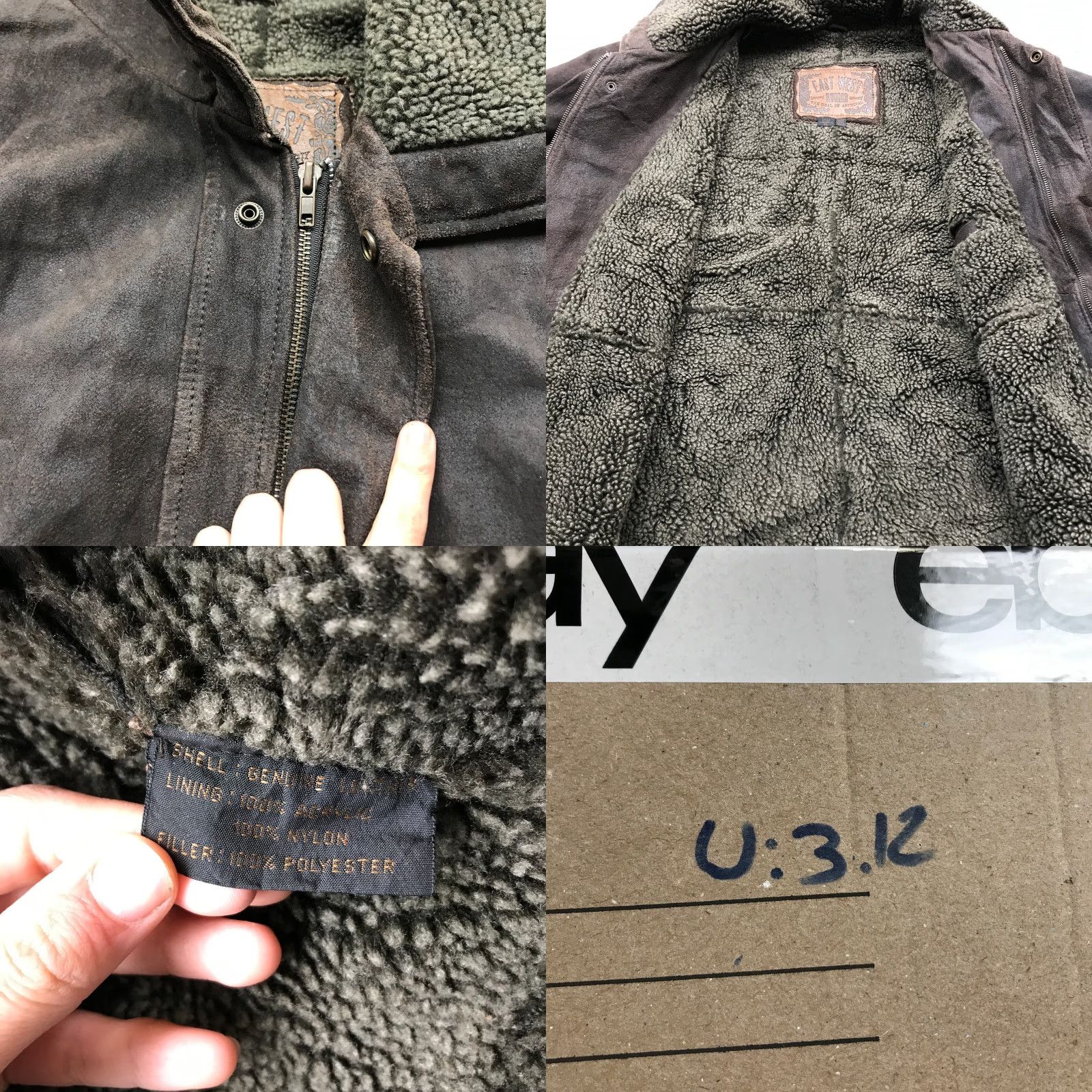 Vintage VINTAGE East West Leather Coat Jacket Long Mens XL Brown 90s Rugged Sherpa Lined Genuine Leather Long Coat with Pockets Size US XL / EU 56 / 4 - 8 Thumbnail