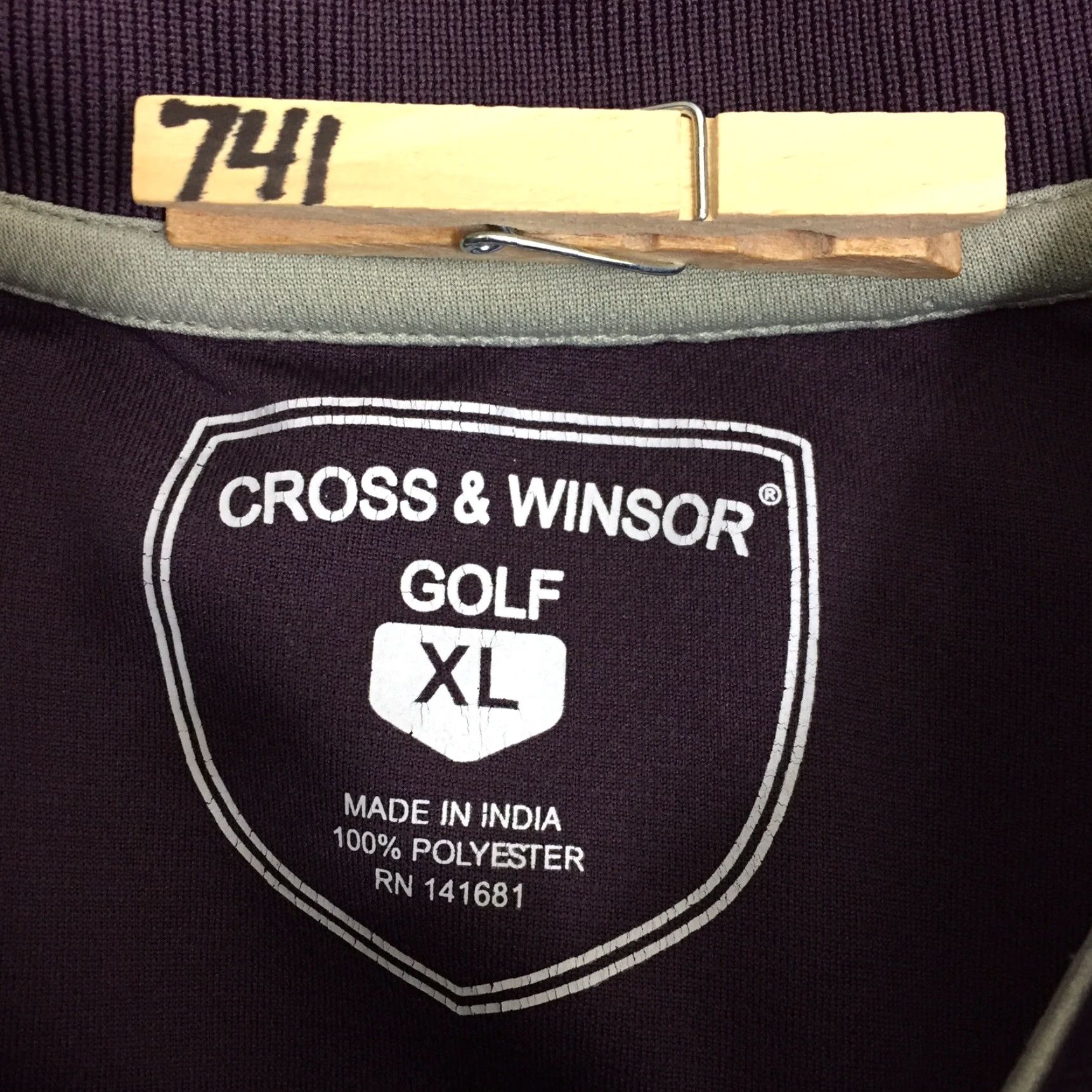 Vintage Cross & Winsor Golf Polo Shirt Mens XL Purple Short Sleeve Size US XL / EU 56 / 4 - 7 Thumbnail