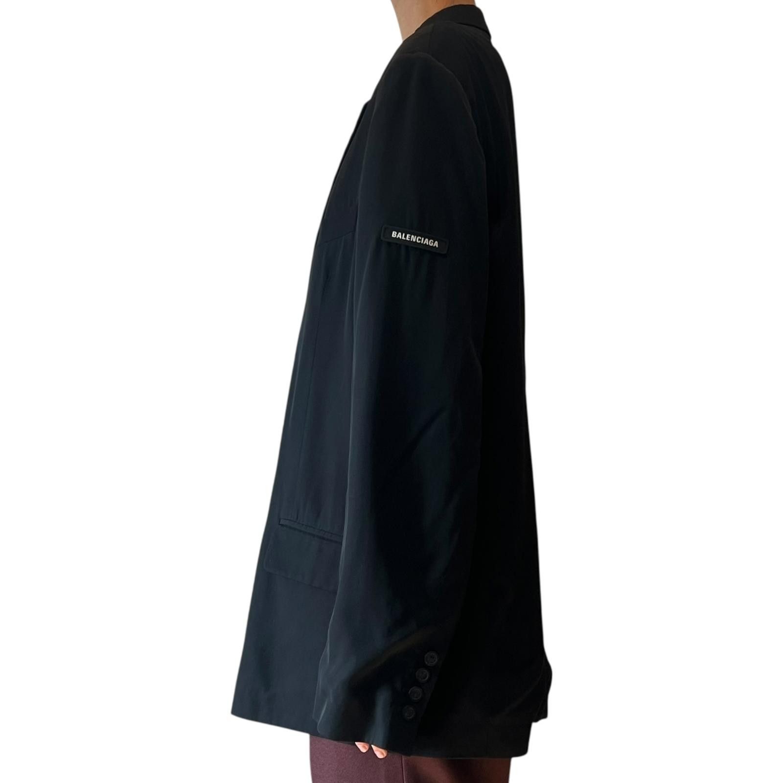 Balenciaga Balenciaga Wardrobe 2022 Unisex Black Blazer Size 44R - 5 Thumbnail