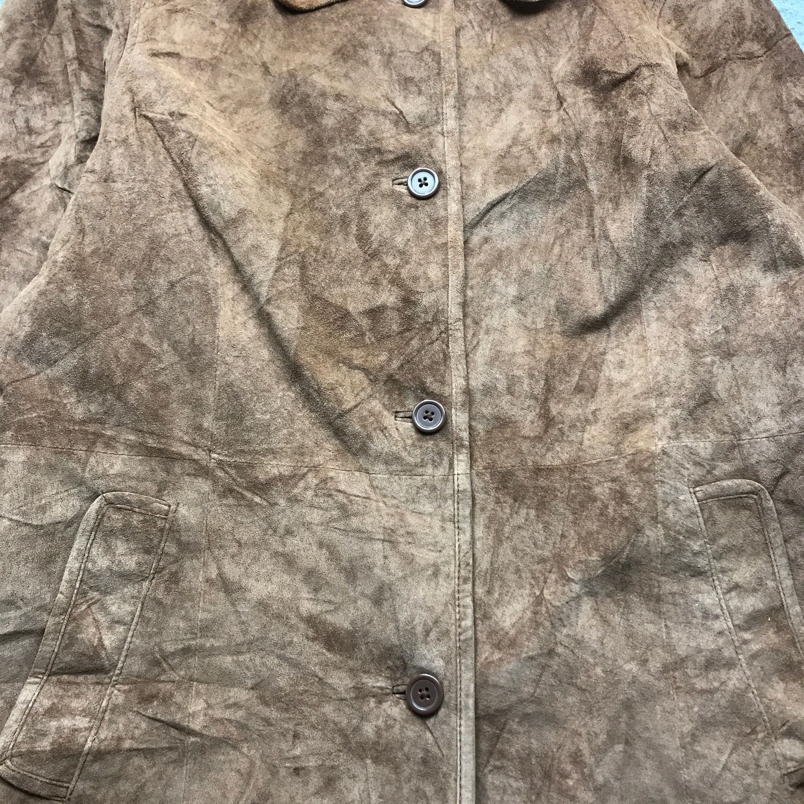 Other Centigrade Suede Leather Lined Trench Coat Jacket Womens M Size M / US 6-8 / IT 42-44 - 6 Thumbnail