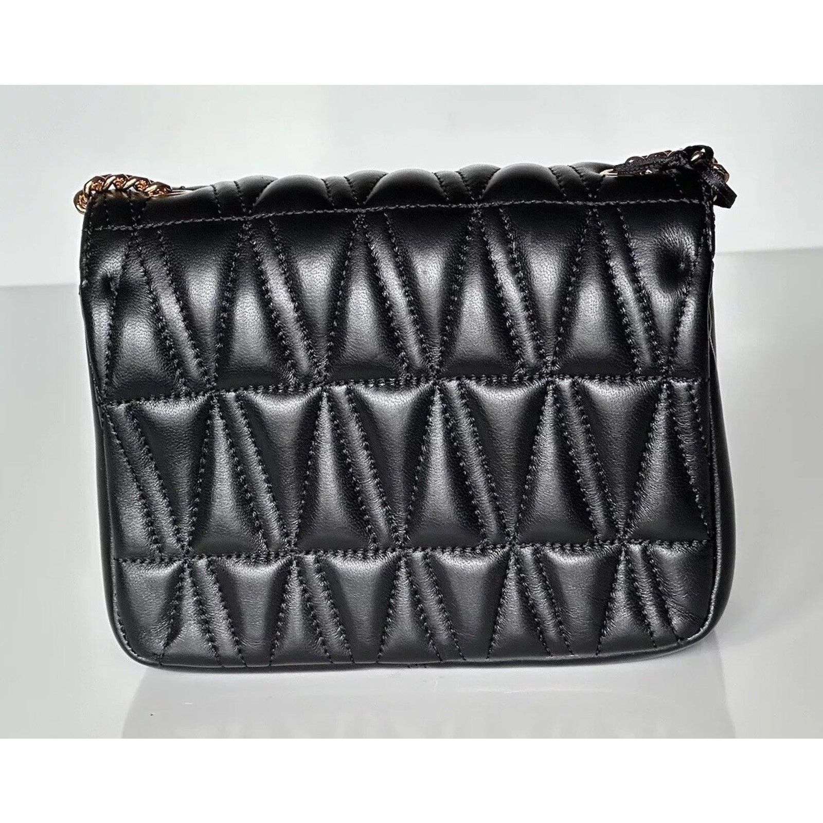 Versace Versace Virtus Quilted Leather Black Crossbody Bag DBFH821 Size ONE SIZE - 5 Thumbnail