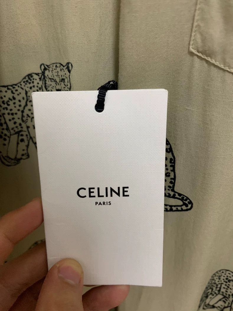 Celine Celine Tiger Print Short Sleeve Shirt Size US M / EU 48-50 / 2 - 6 Thumbnail