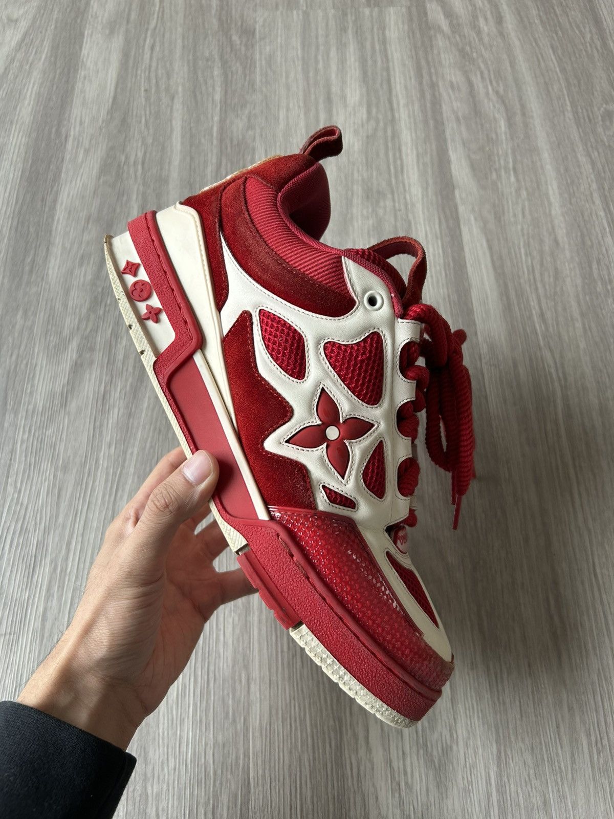 Louis Vuitton Louis Vuitton LV Skate Sneaker Red White Size 9.5 Size US 9.5 / EU 42-43 - 7 Thumbnail