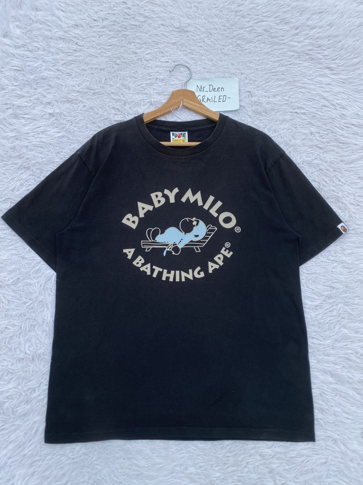 Bape Rare BAPE By Baby Milo Rest In Bed Picnic Tshirt Size US XL / EU 56 / 4 - 5 Thumbnail