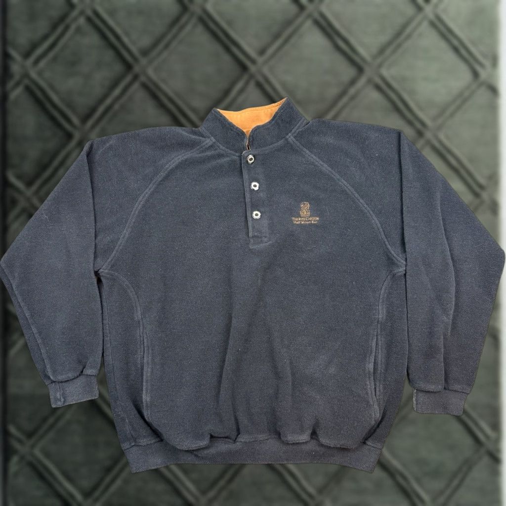 Vintage VINTAGE Straight Down Shirt Mens Large Black Pullover Golf Sweater Size US L / EU 52-54 / 3 - 1 Thumbnail
