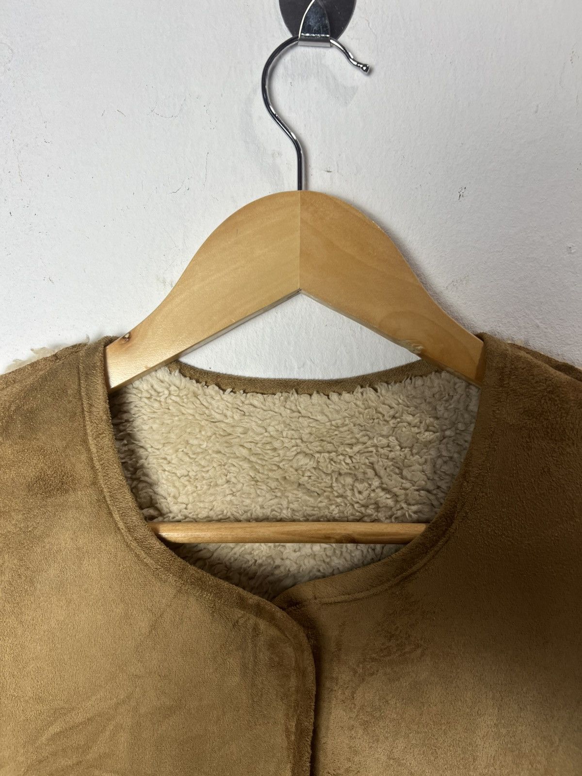 Vintage Faux Fur Shealing Whiskey Suade Jacket Size US M / EU 48-50 / 2 - 6 Thumbnail