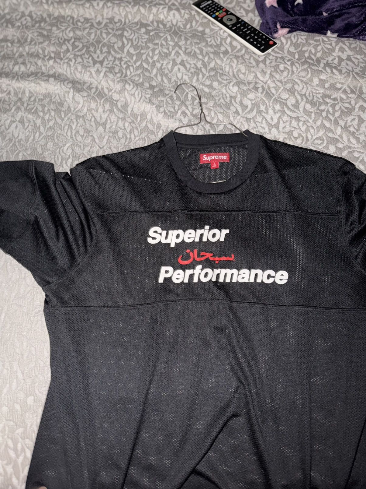 Supreme Supreme Arabic Mesh Long-Sleeve Top 'Black' Size US L / EU 52-54 / 3 - 2 Thumbnail