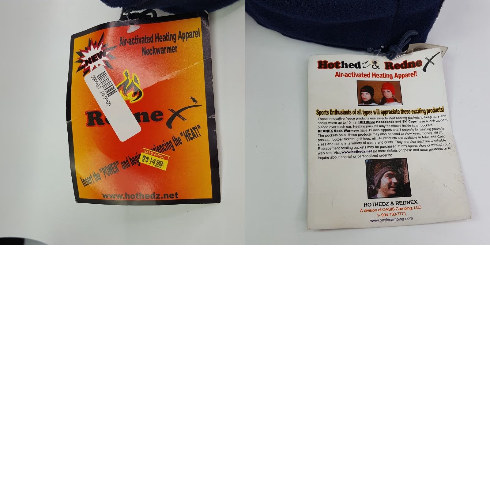 Vintage Oasis Heated Headband Warm Fleece Outdoor Hiking Adjustable Camping Hat Cap Men Blue Polyester Linen Size US M / EU 48-50 / 2 - 8 Thumbnail