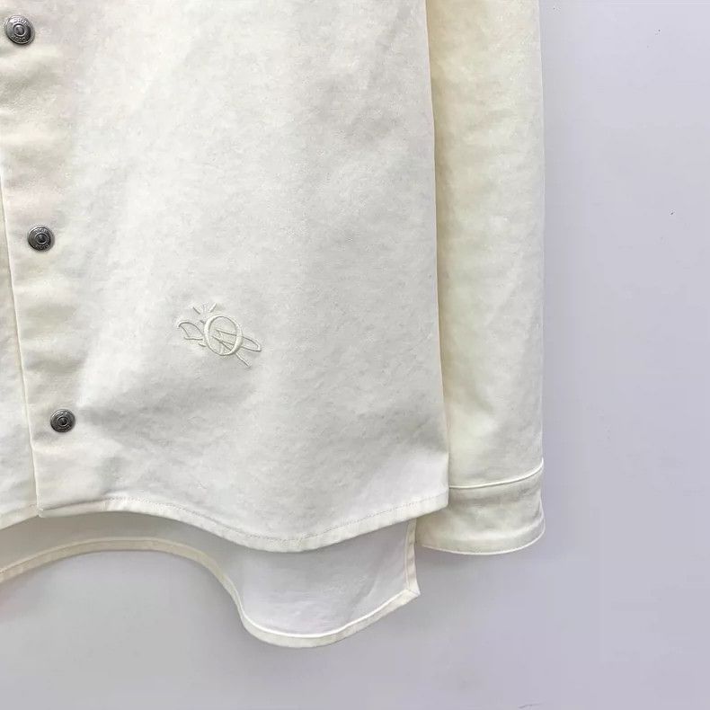 Dior Dior Beige letter embroidery cotton lapel single-breasted l Size US M / EU 48-50 / 2 - 4 Thumbnail